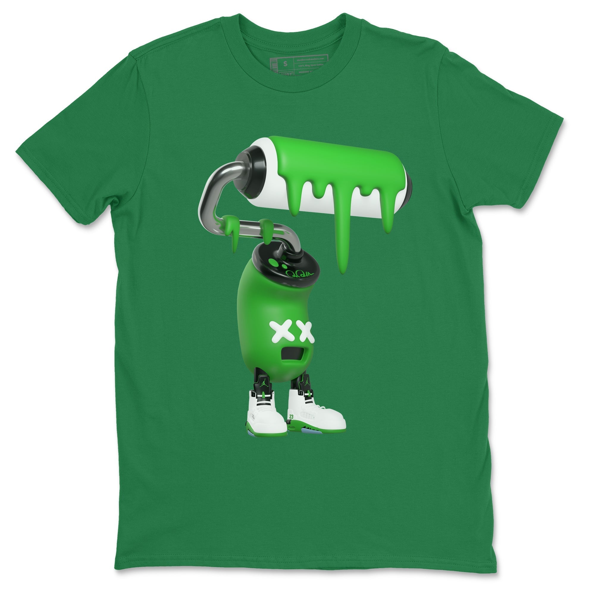 3D Paint Roller snkmatch Tee - Air Jordan 5 Lucky Green