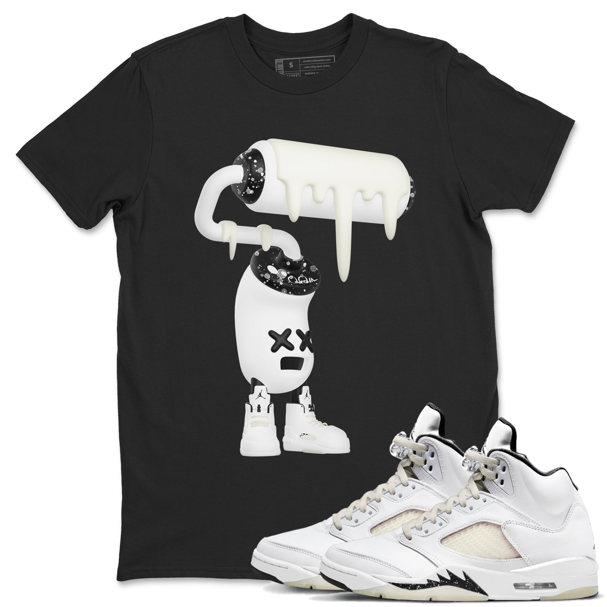 3D Paint Roller snkmatch Tees - Air Jordan 5 Sail