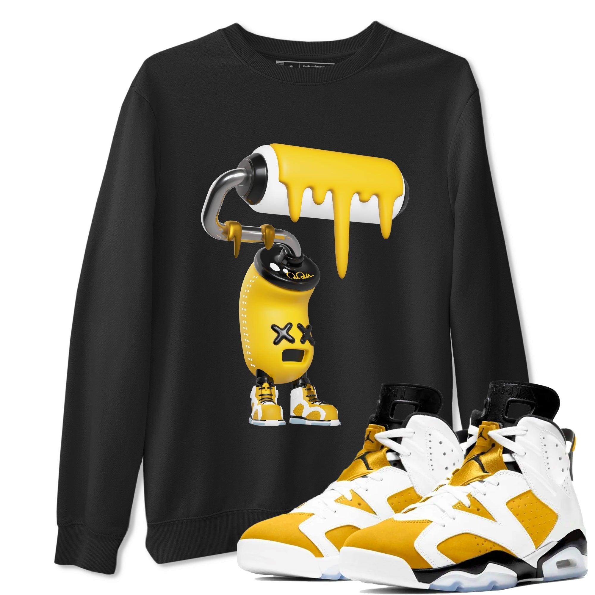 3D Paint Roller snkmatch Tee - Air Jordan 6 Yellow Ochre