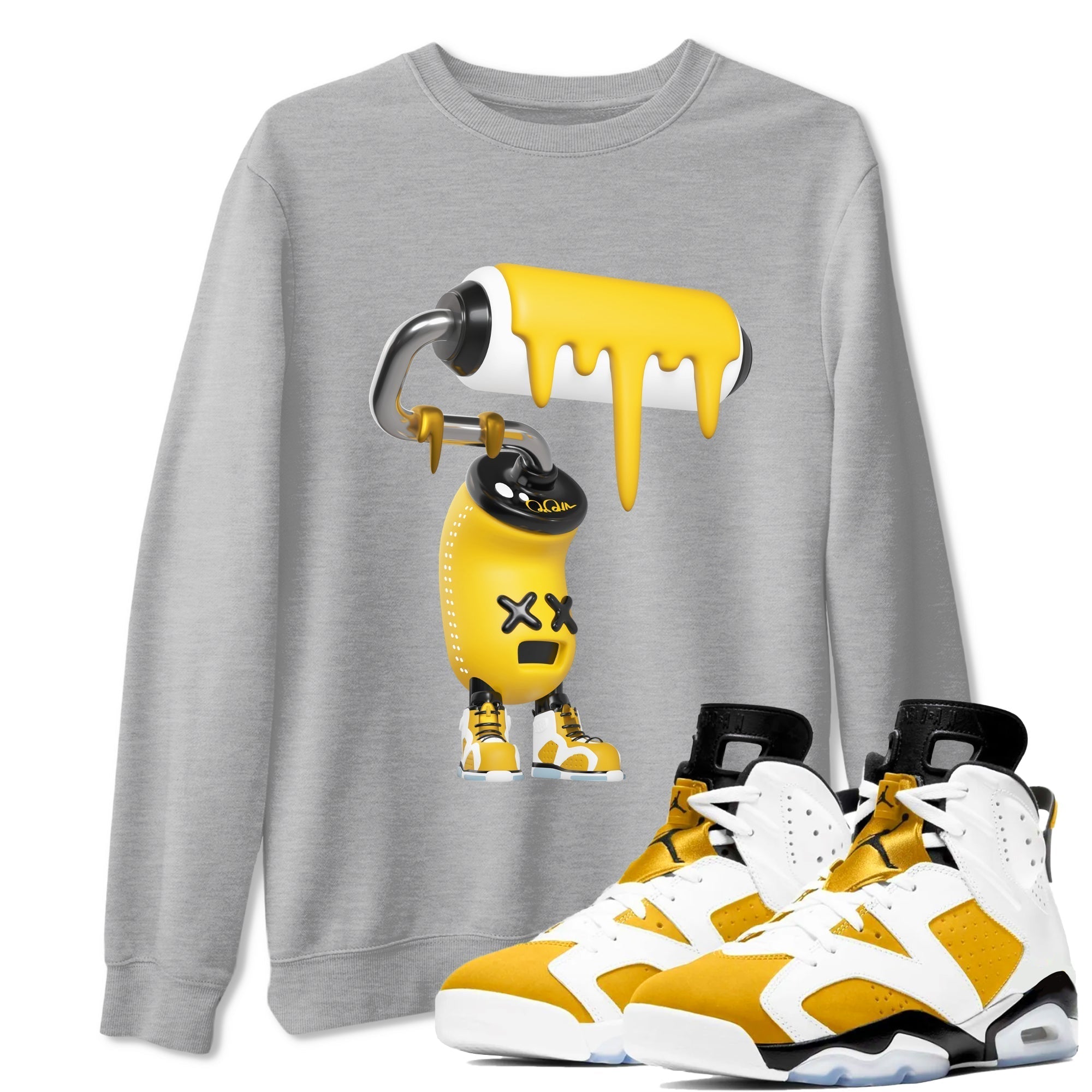 3D Paint Roller snkmatch Tee - Air Jordan 6 Yellow Ochre