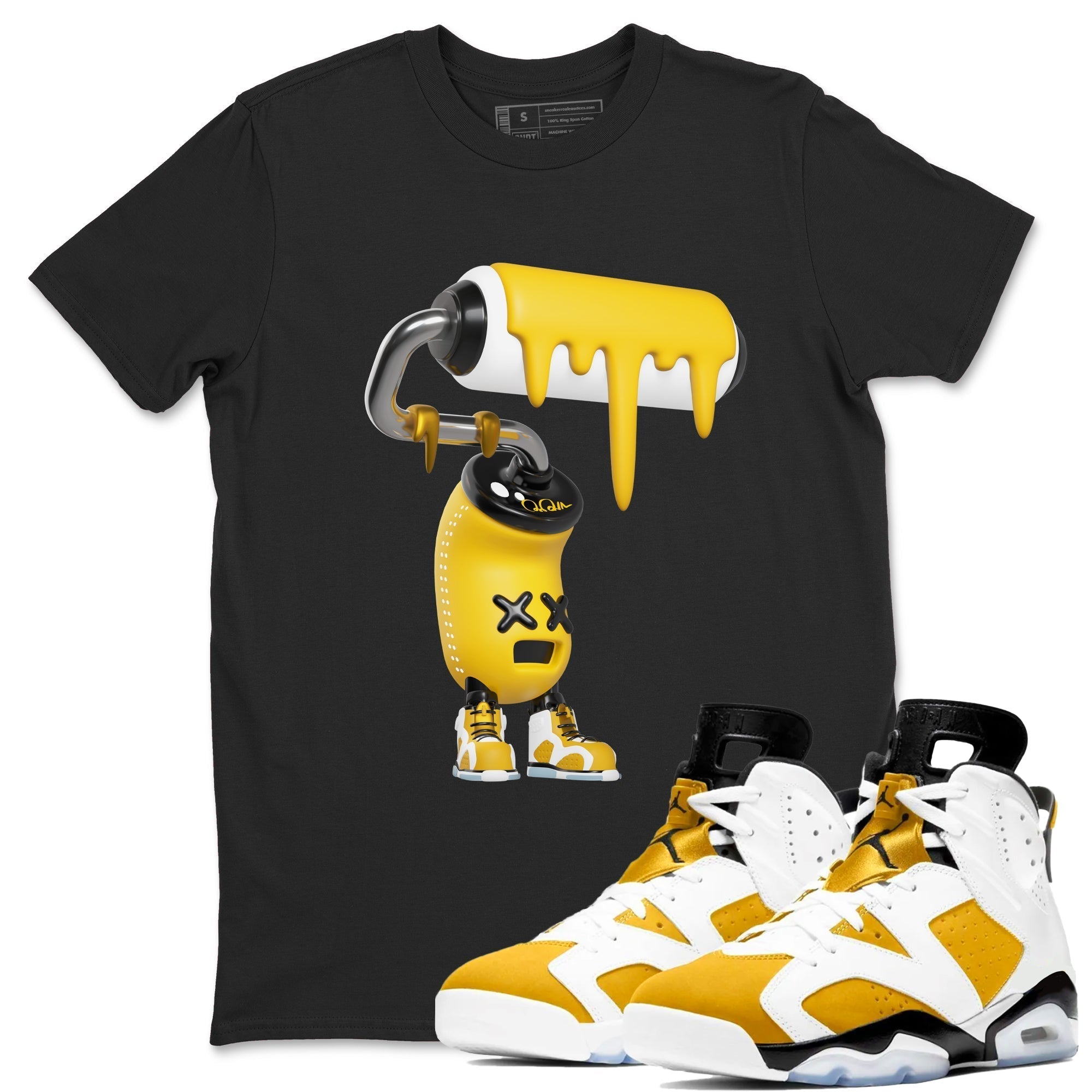 3D Paint Roller snkmatch Tee - Air Jordan 6 Yellow Ochre