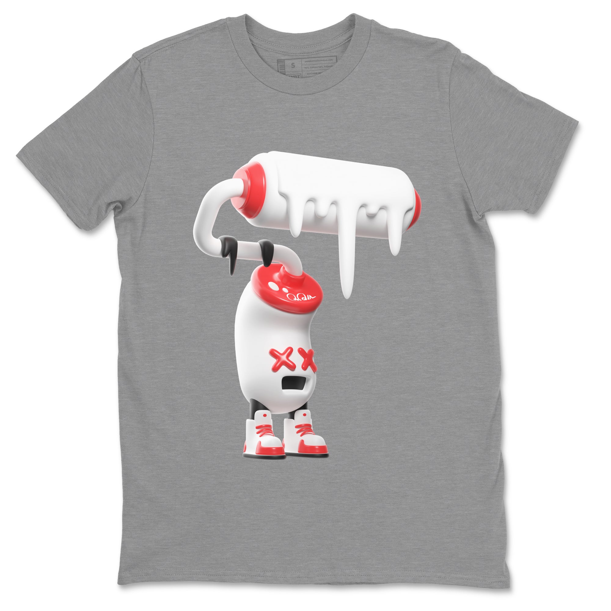 3D Paint Roller Unisex Tops - Air Jordan 7 White Infrared