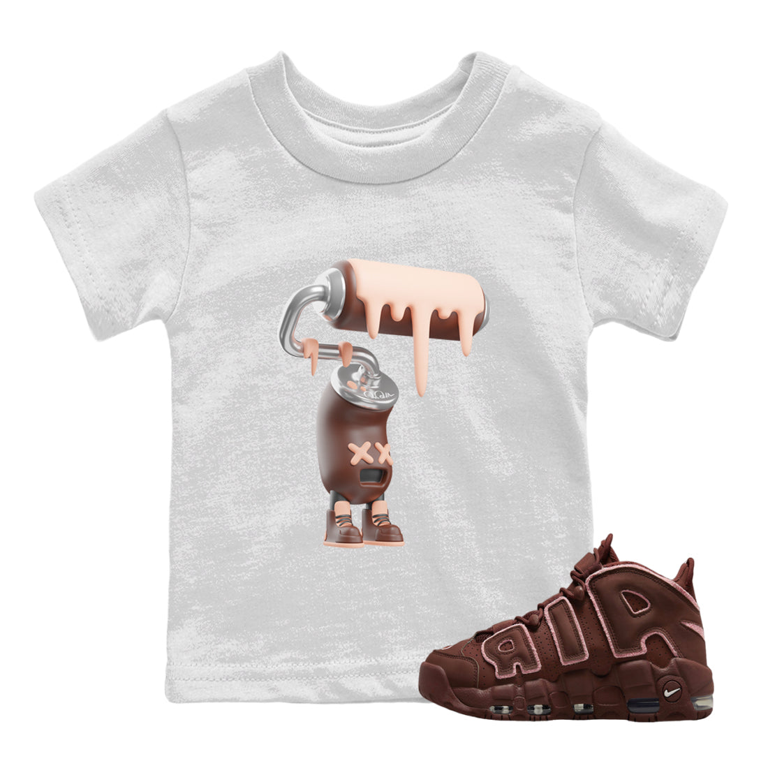 3D Paint Roller Kids Tops - Air More Uptempo Valentines Day