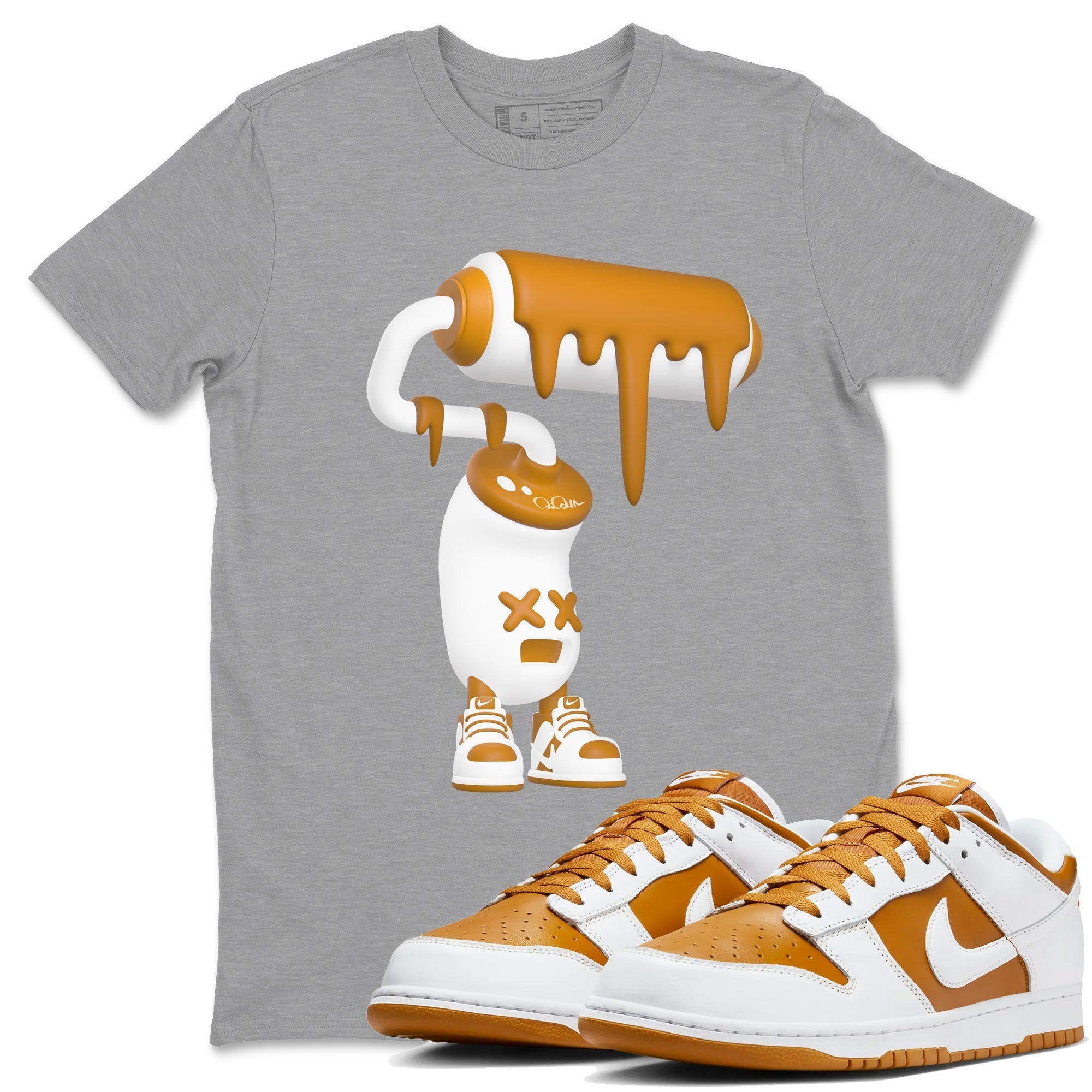 3D Paint Roller snkmatch Tees - Dunk Dark Curry