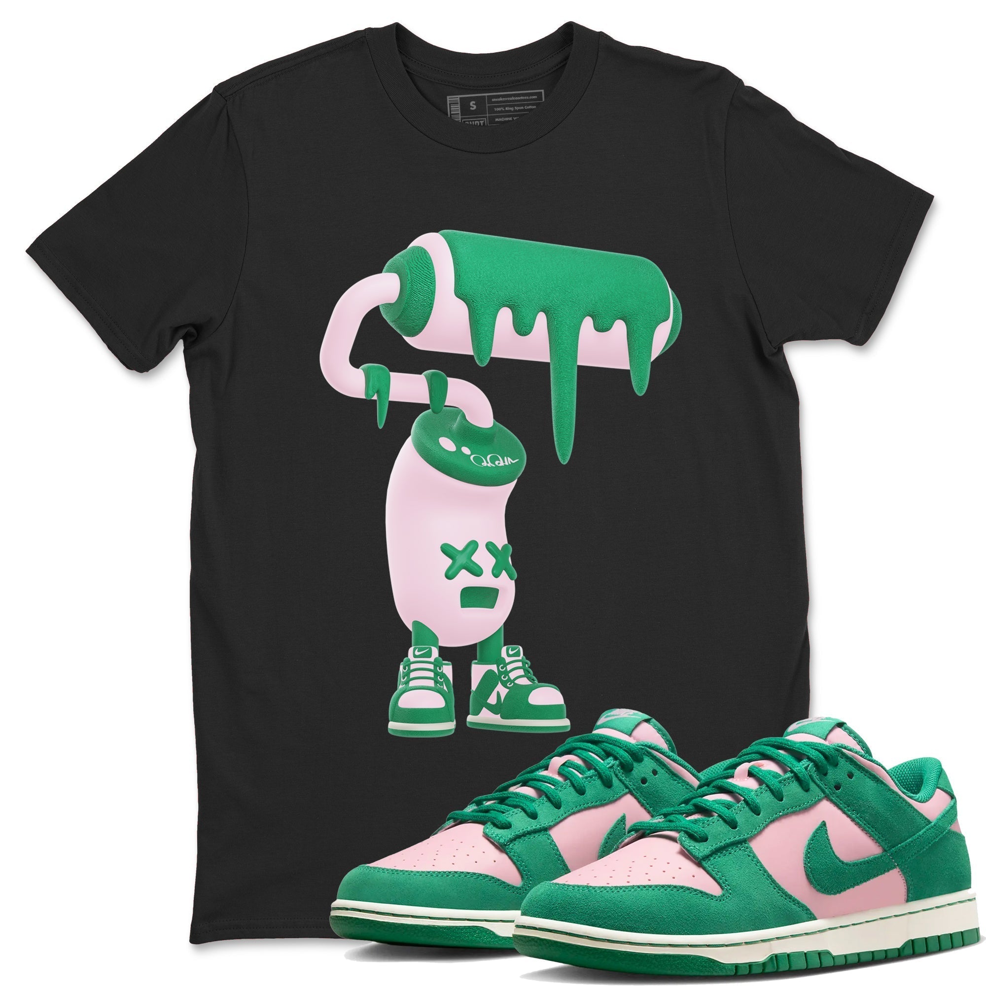 3D Paint Roller snkmatch Tees - Dunk Medium Soft Pink Malachite