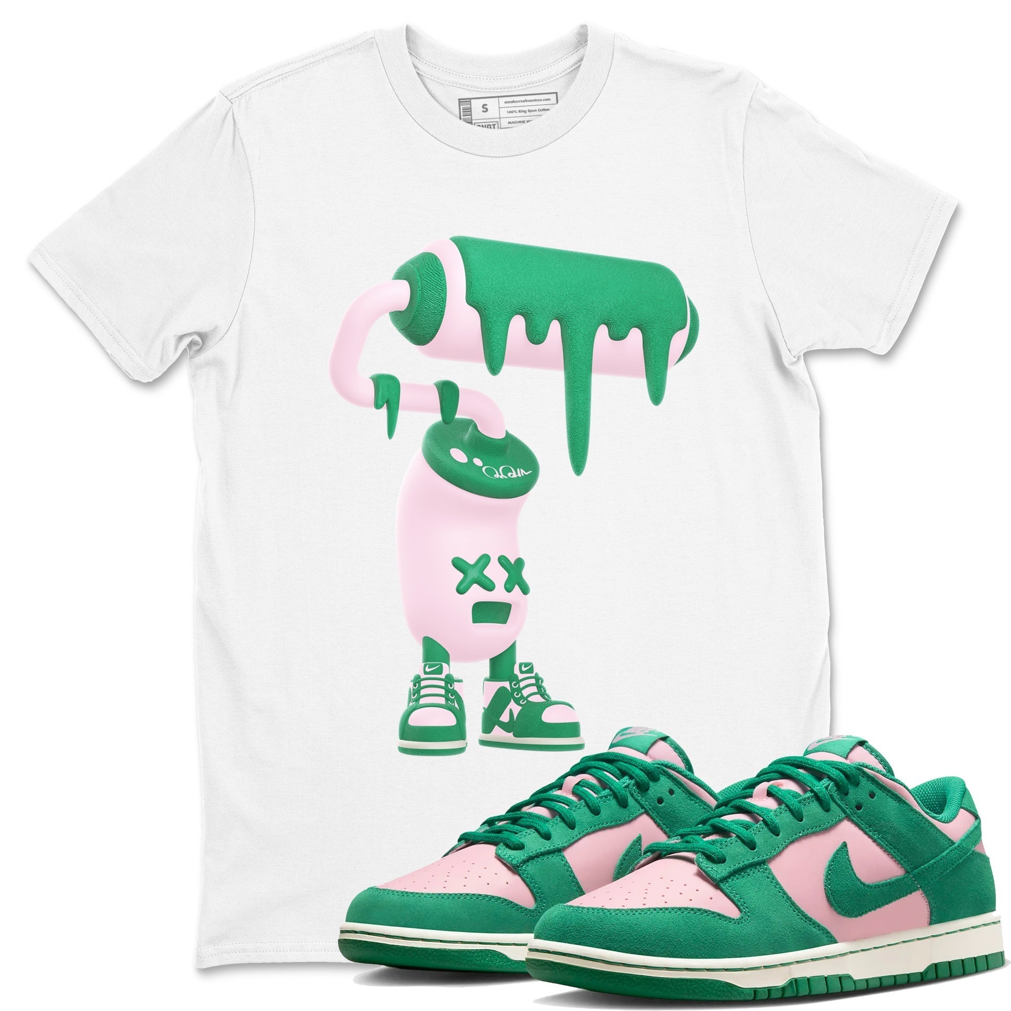 3D Paint Roller snkmatch Tees - Dunk Medium Soft Pink Malachite