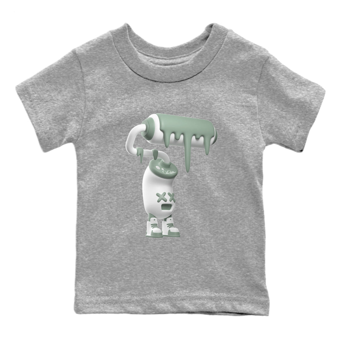 3D Paint Roller Kids Tops - Dunk Mica Green