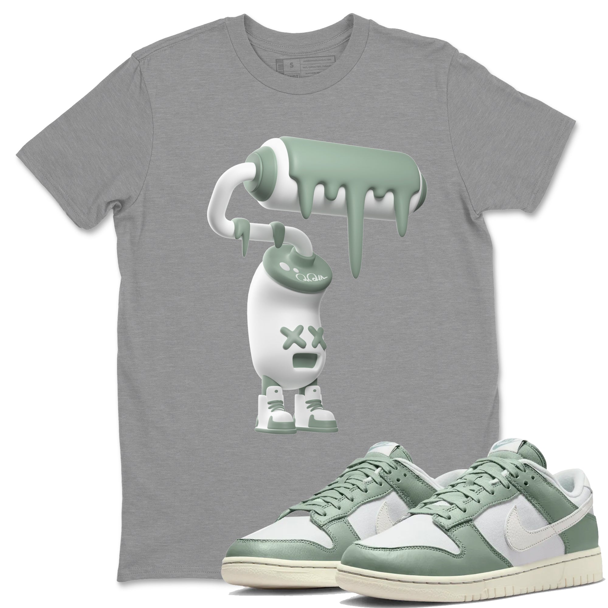 3D Paint Roller Unisex Tops - Dunk Mica Green