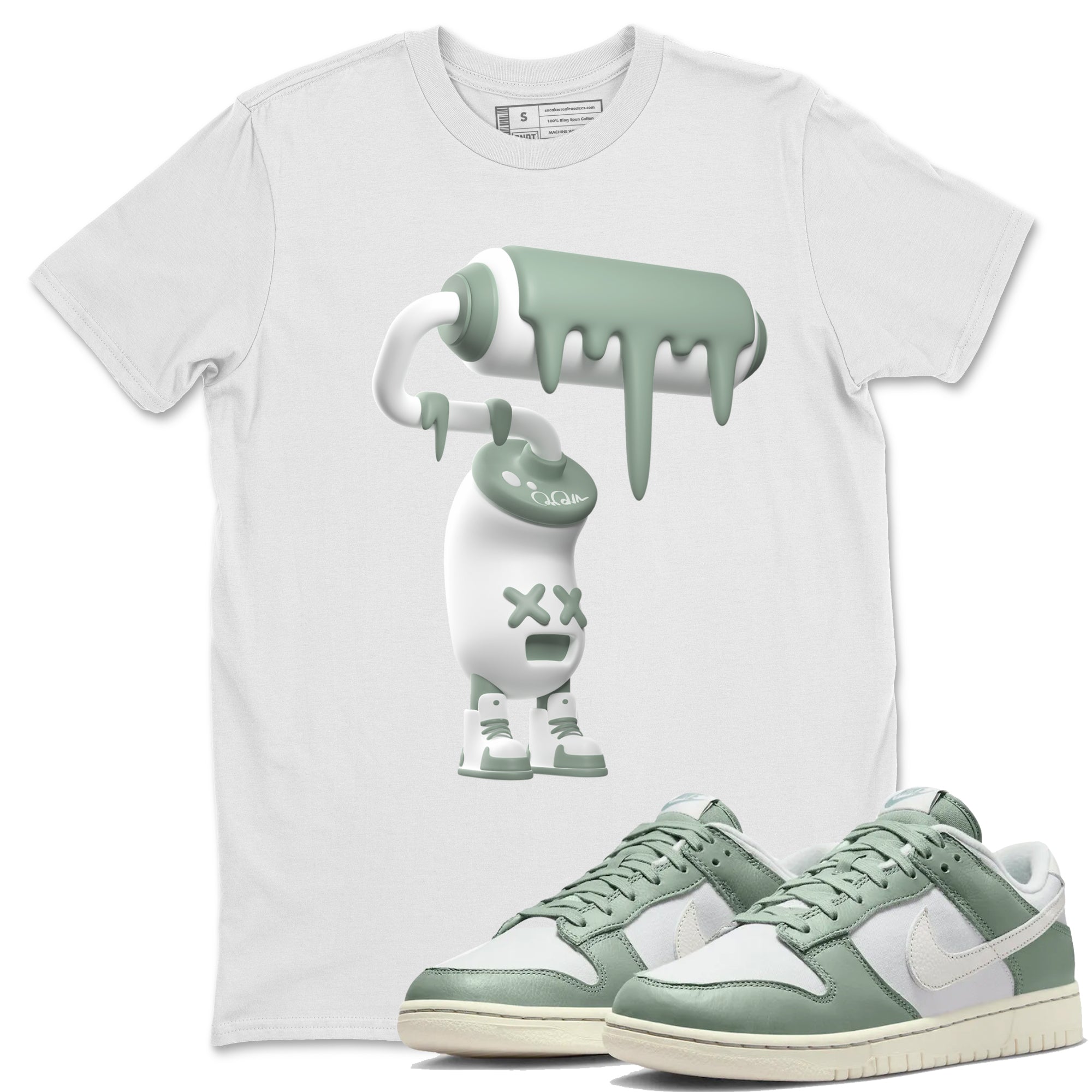 3D Paint Roller Unisex Tops - Dunk Mica Green