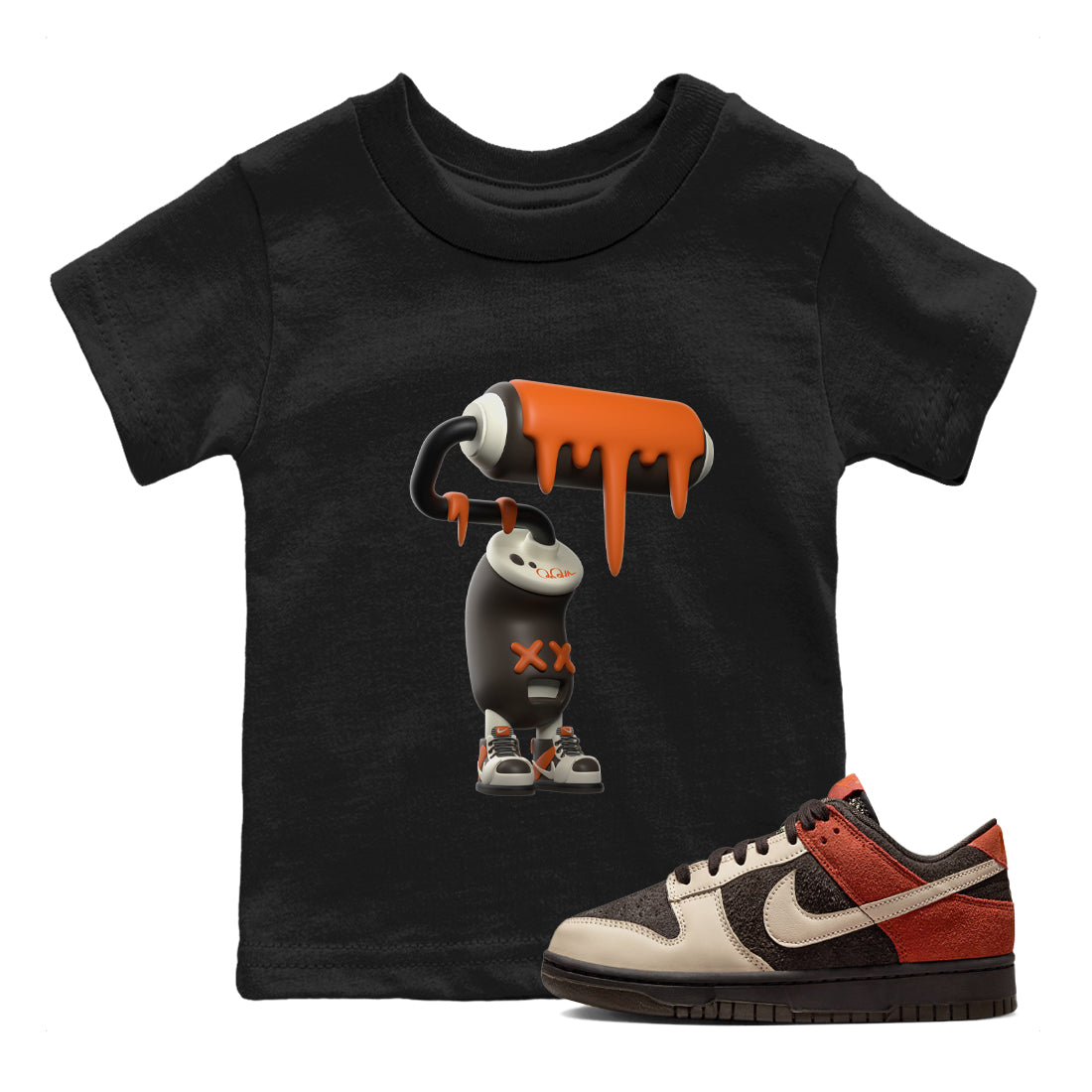 3D Paint Roller snkmatch Tee Kids - Dunk Red Panda