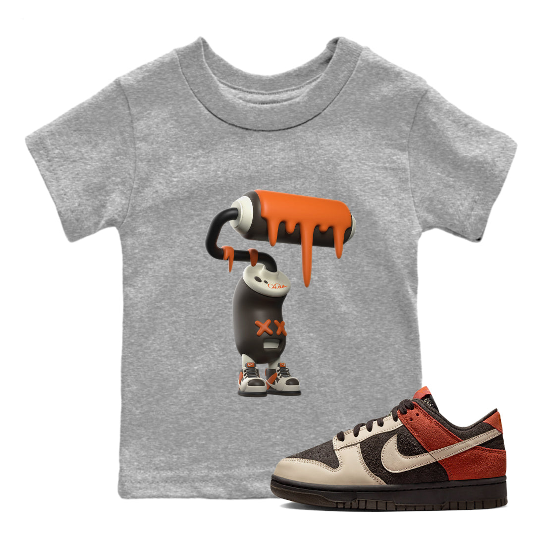 3D Paint Roller snkmatch Tee Kids - Dunk Red Panda