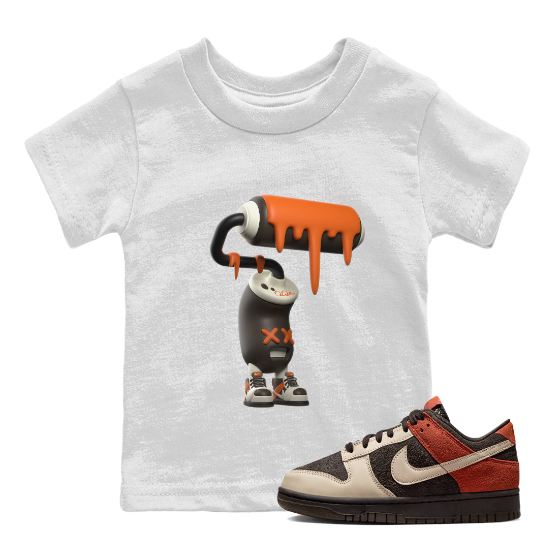 3D Paint Roller snkmatch Tee Kids - Dunk Red Panda