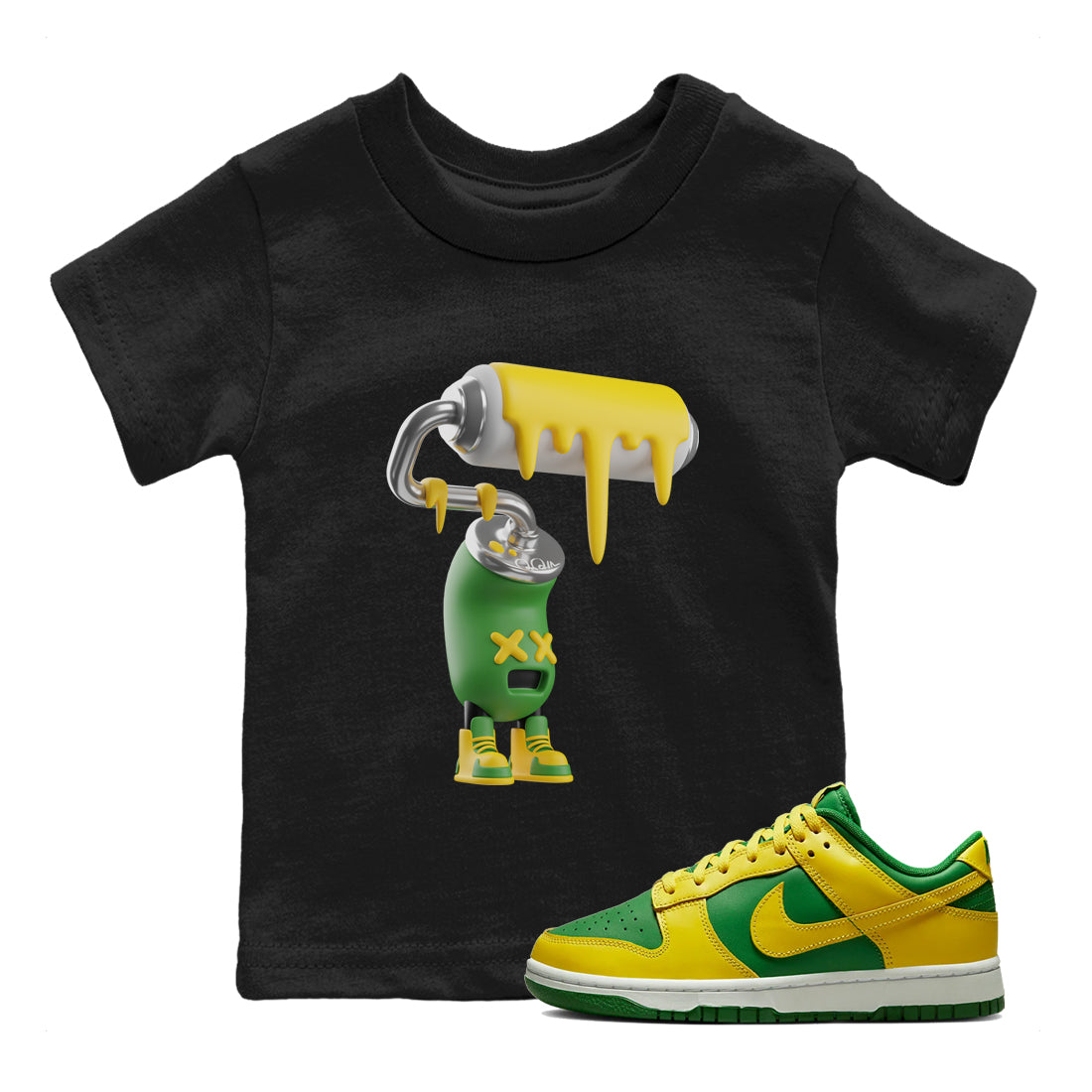 3D Paint Roller Kids Tops - Dunk Reverse Brazil