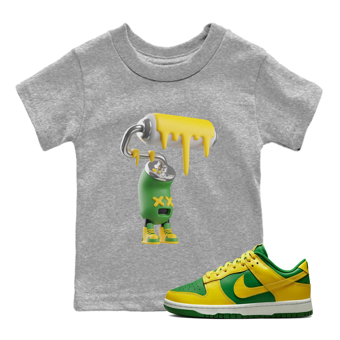 3D Paint Roller Kids Tops - Dunk Reverse Brazil
