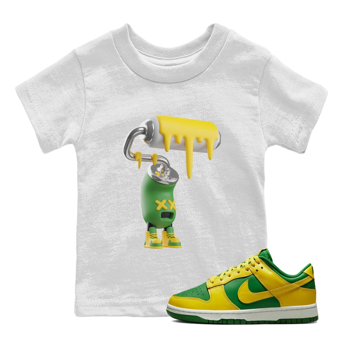 3D Paint Roller Kids Tops - Dunk Reverse Brazil