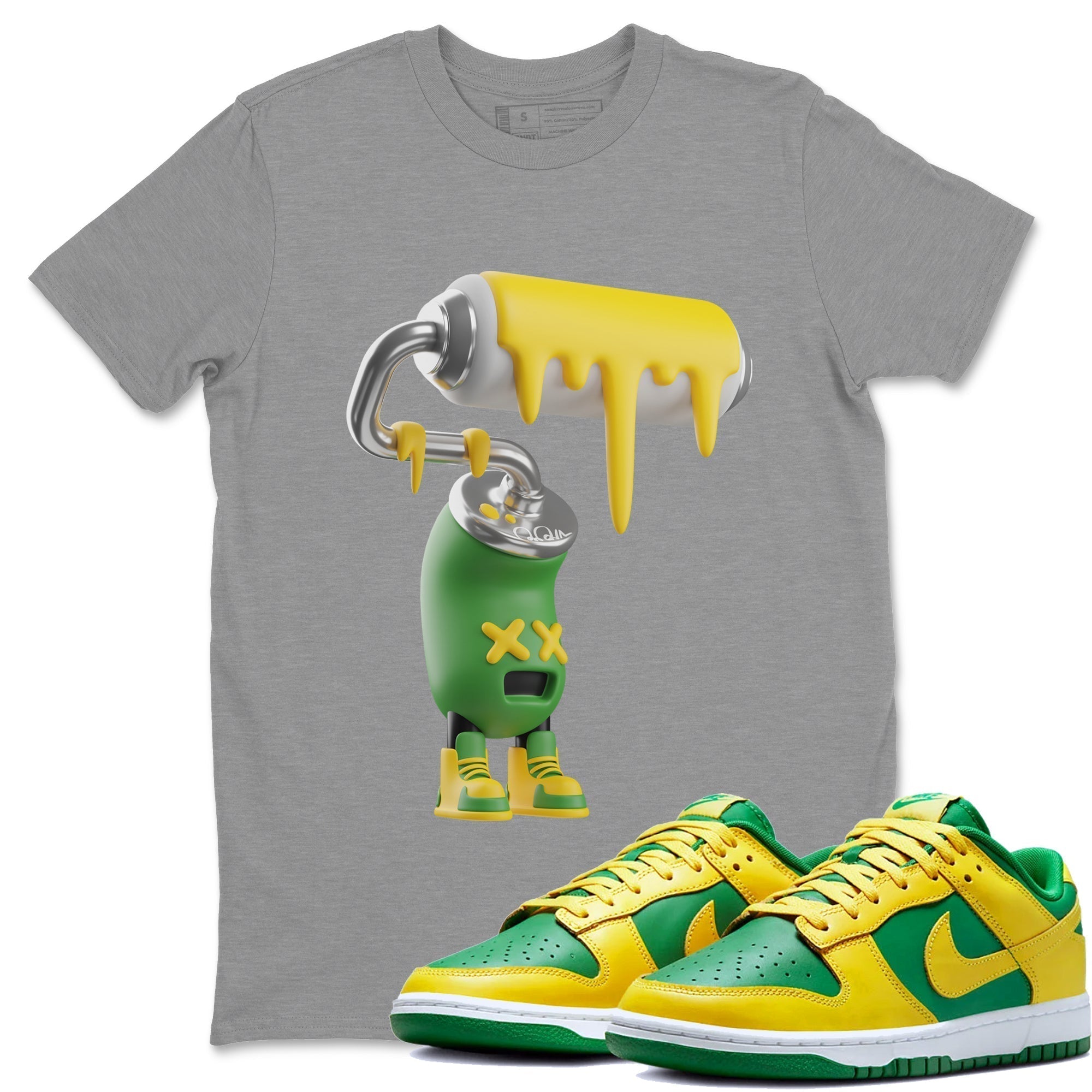 3D Paint Roller Unisex Tops - Dunk Reverse Brazil