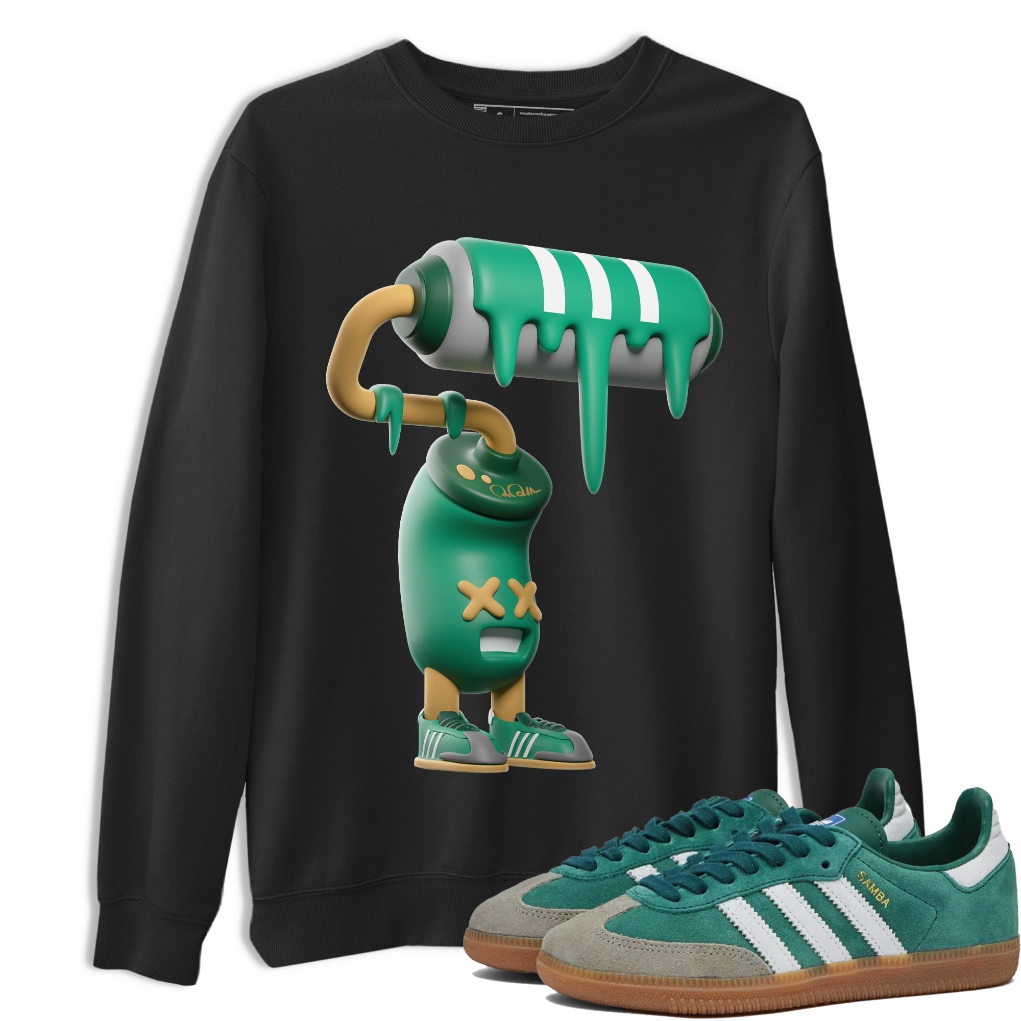 3D Paint Roller snkmatch Tee - Samba Collegiate Green Gum