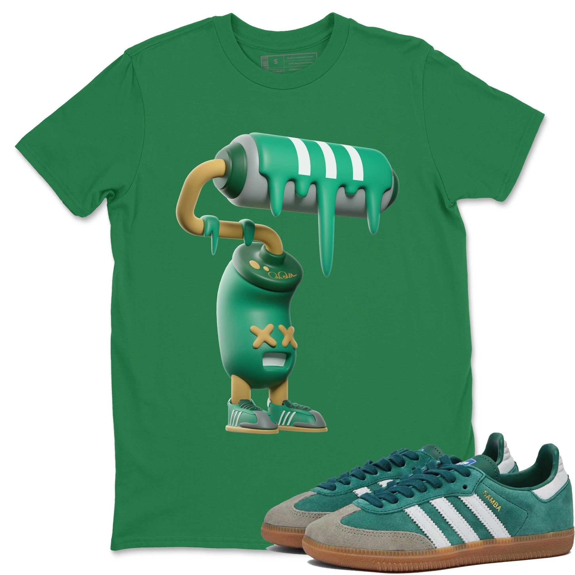 3D Paint Roller snkmatch Tee - Samba Collegiate Green Gum