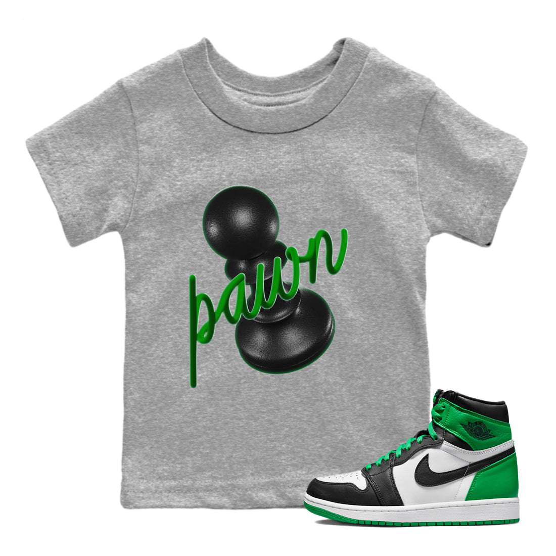 3D Pawn Kids Tops - Air Jordan 1 Celtics
