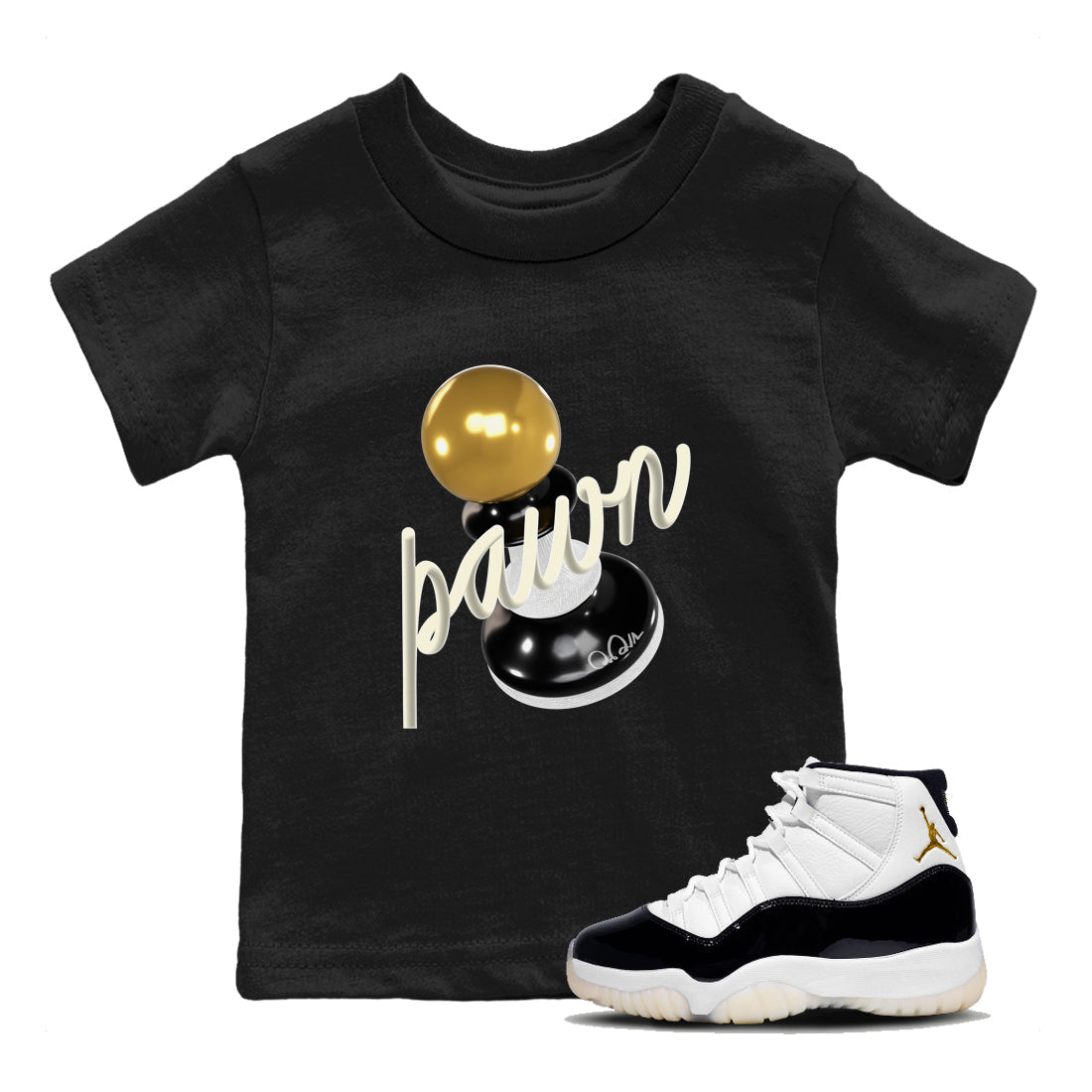 3D Pawn snkmatch Tee Kids - Air Jordan 11 Gratitude