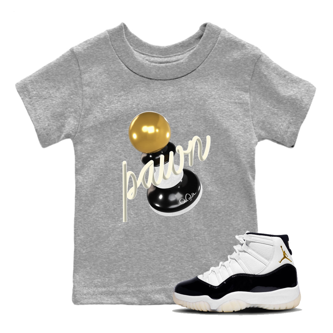 3D Pawn snkmatch Tee Kids - Air Jordan 11 Gratitude