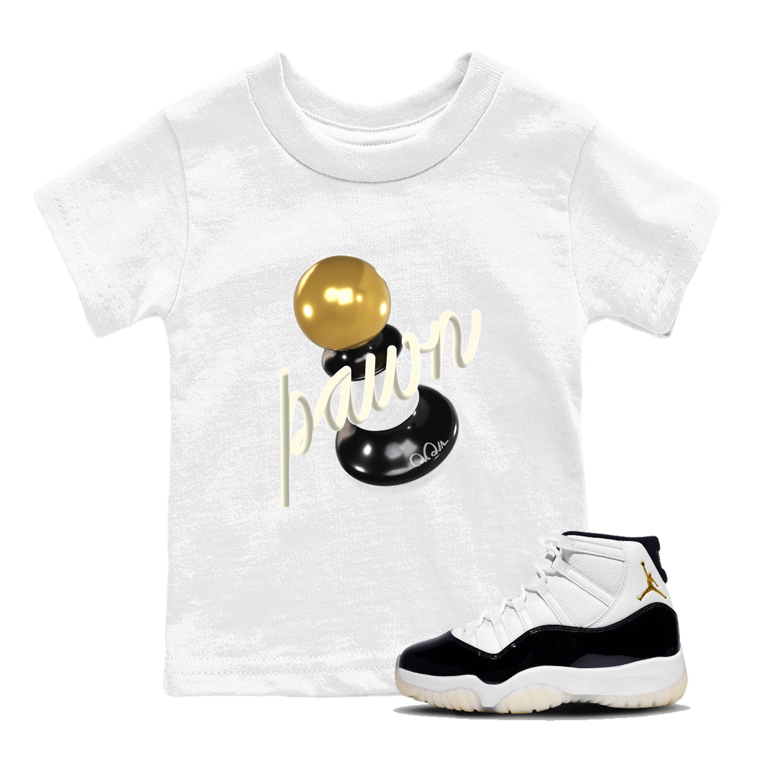 3D Pawn snkmatch Tee Kids - Air Jordan 11 Gratitude
