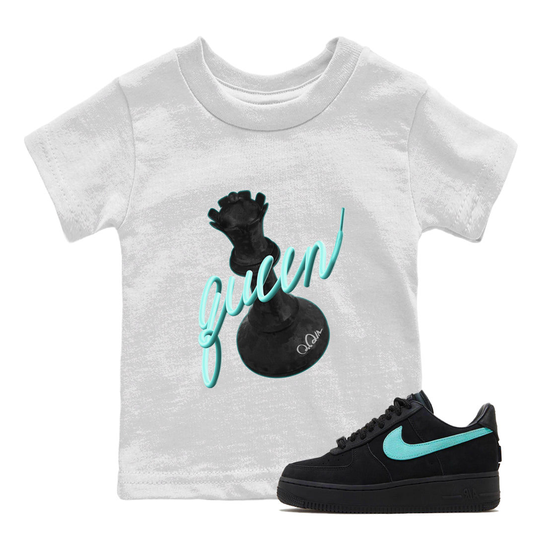 3D Queen Kids Tops - Air Force 1 Tiffany