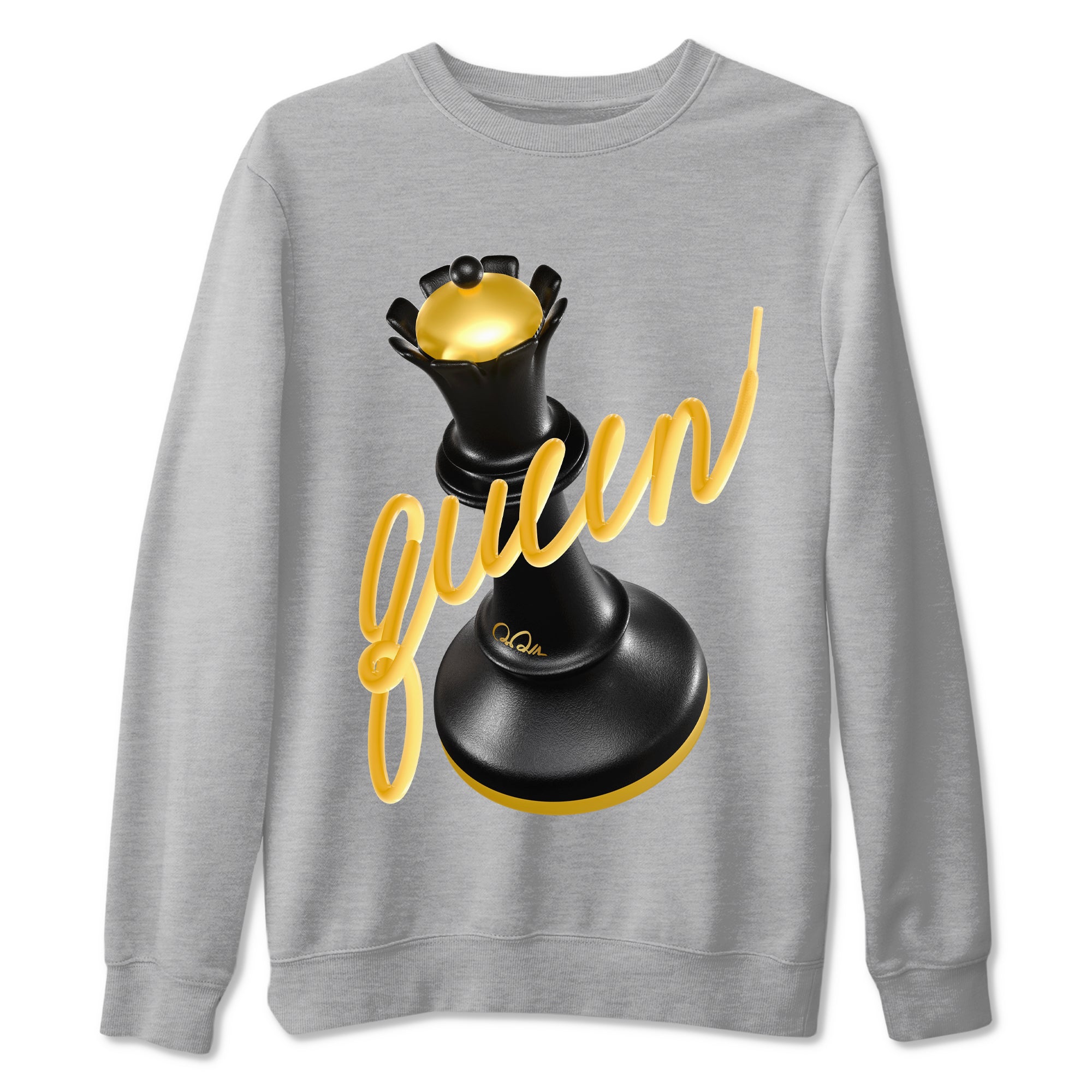 3D Queen snkmatch Tees - Air Jordan 1 Black Metallic Gold