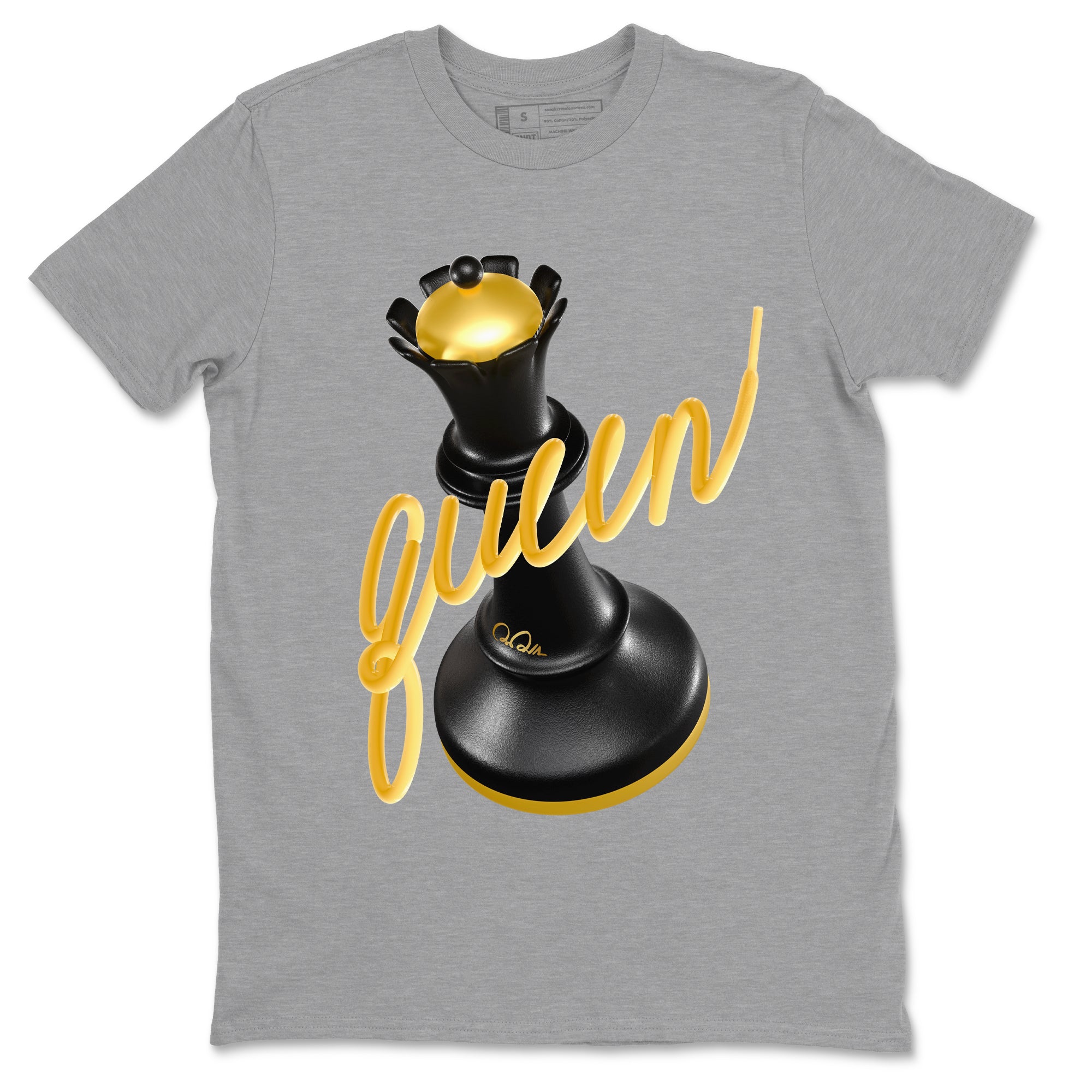 3D Queen snkmatch Tees - Air Jordan 1 Black Metallic Gold