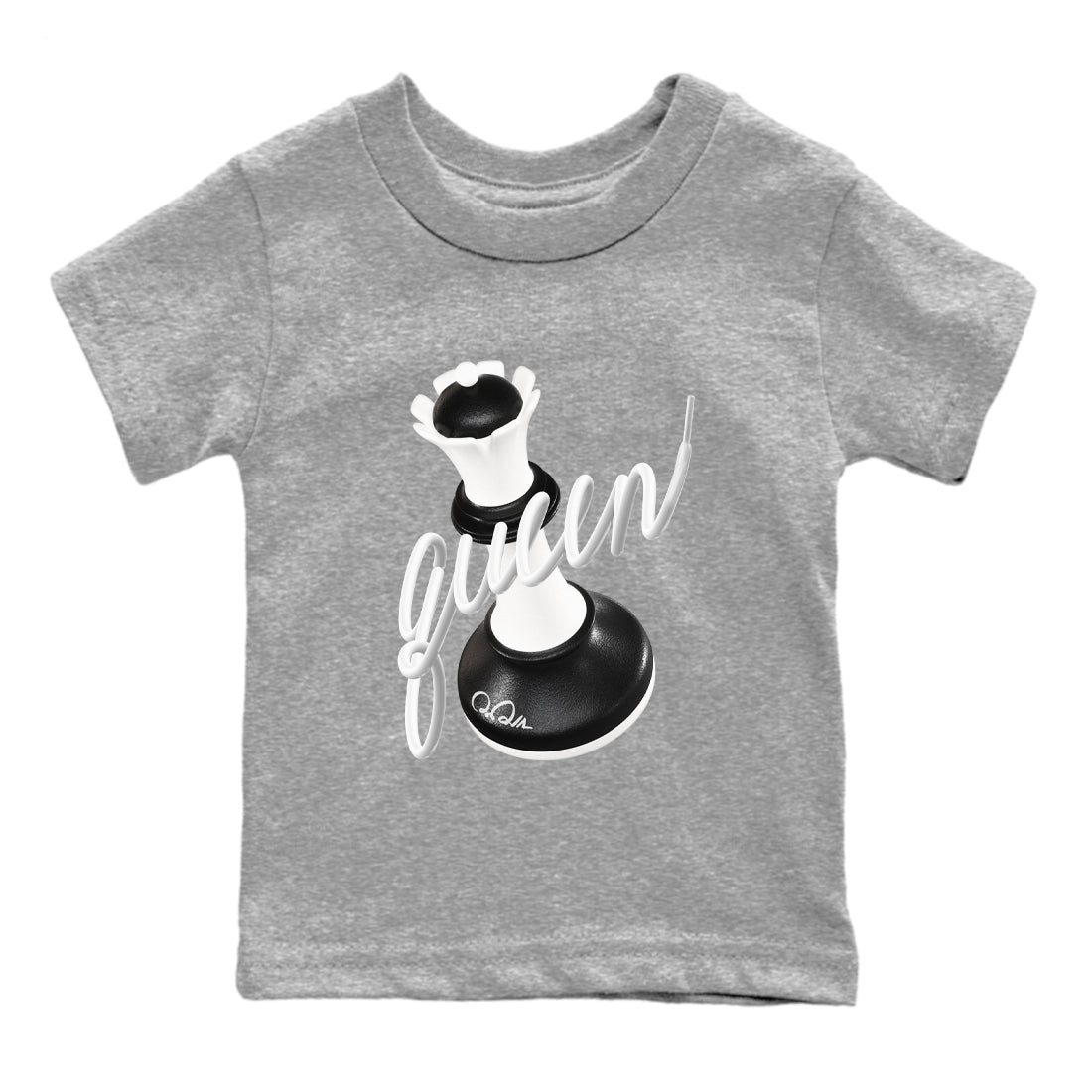 3D Queen snkmatch Tees Kids - Air Jordan 1 Black White