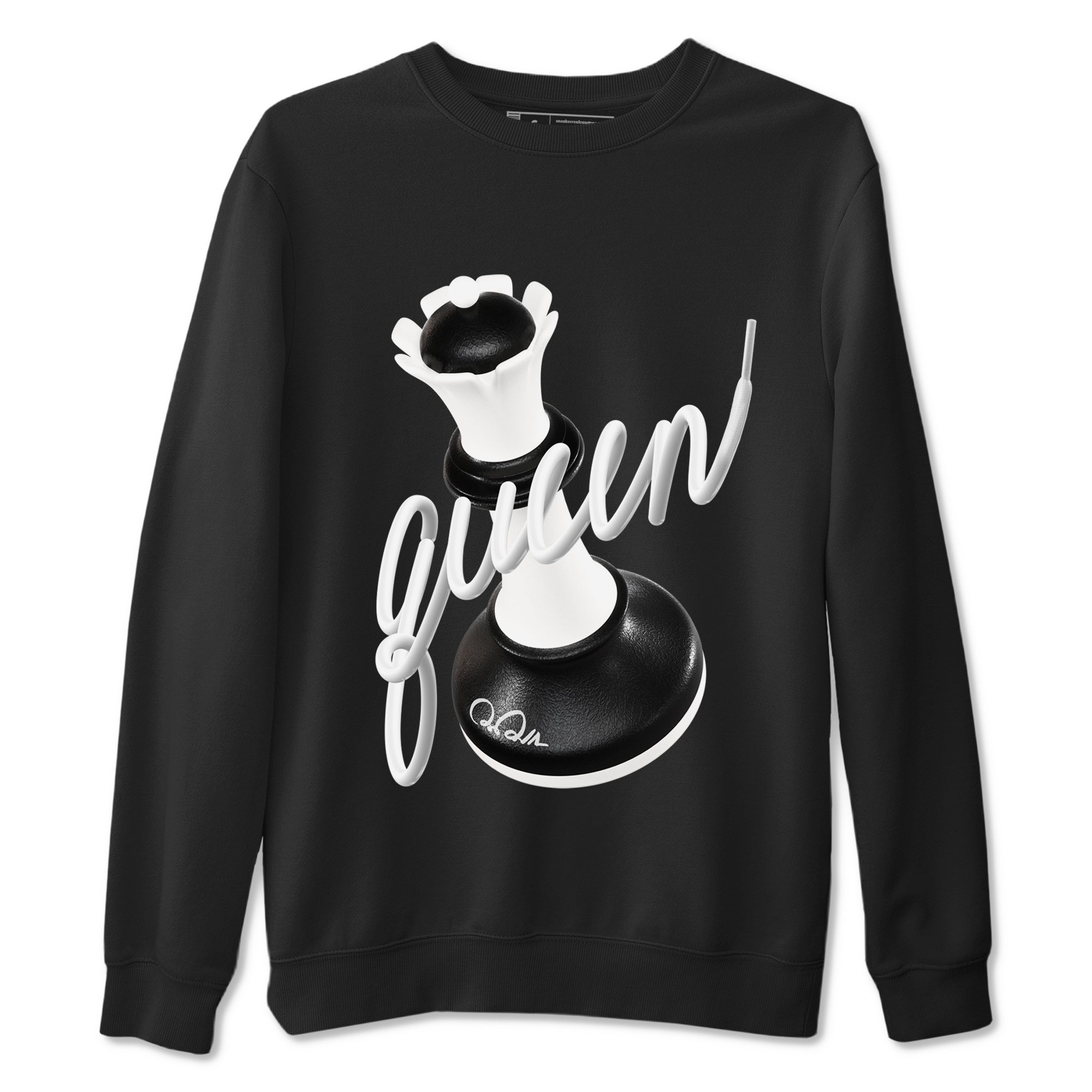 3D Queen snkmatch Tees - Air Jordan 1 Black White