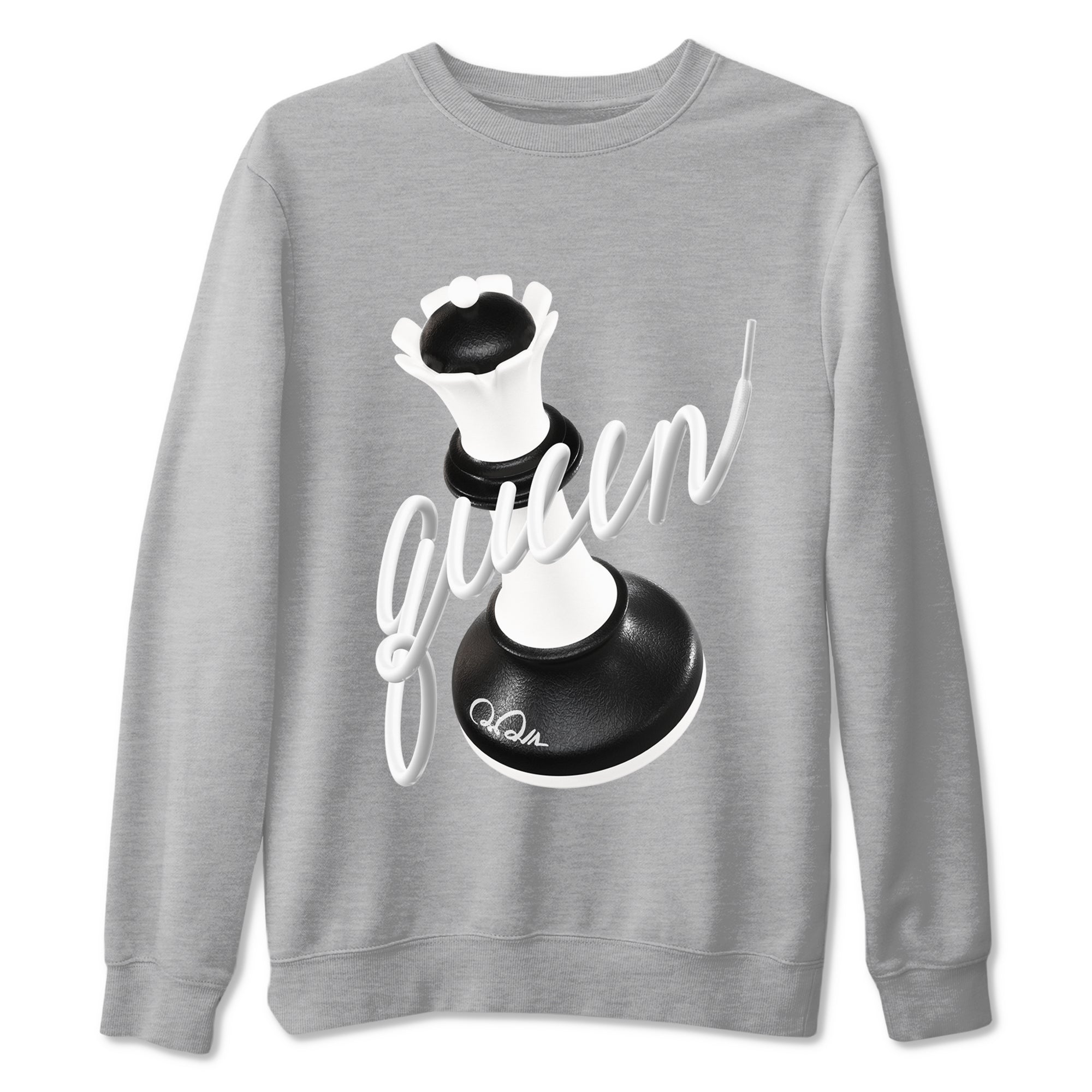 3D Queen snkmatch Tees - Air Jordan 1 Black White