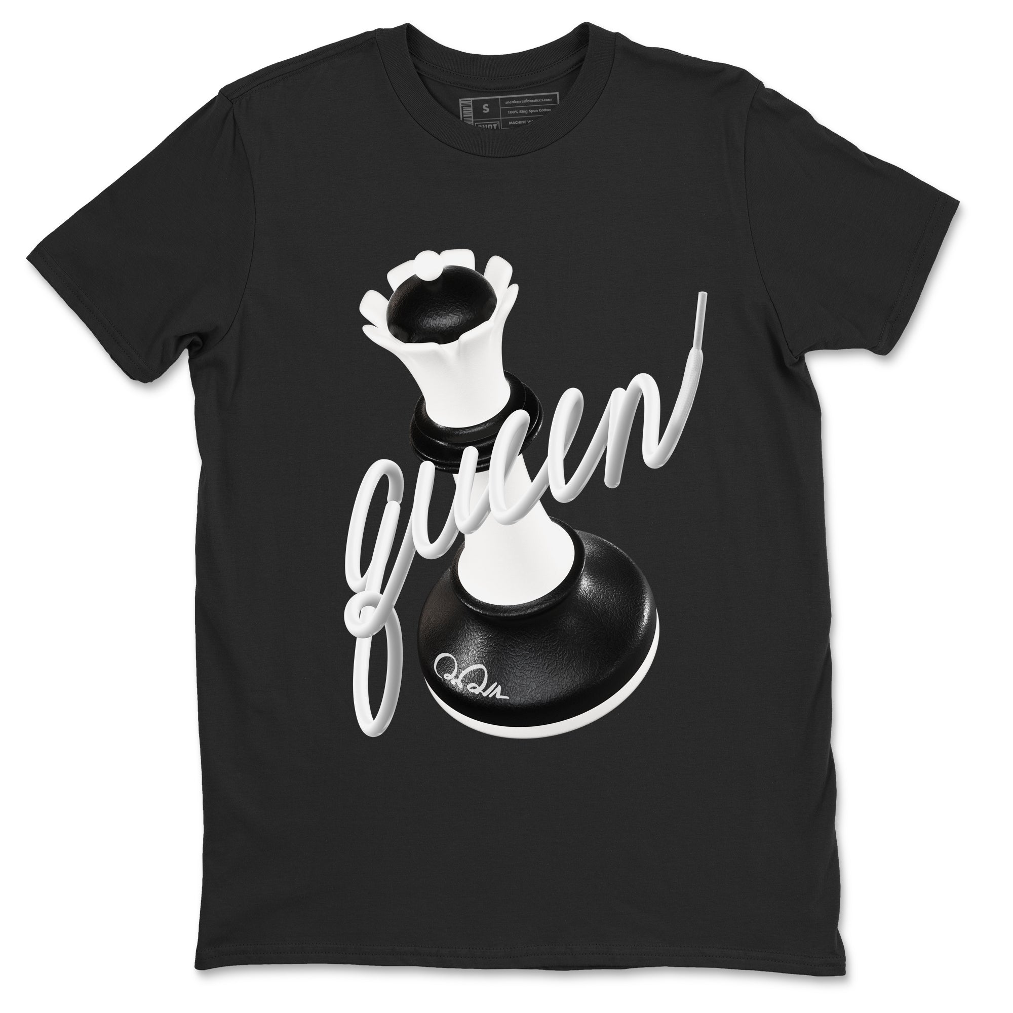 3D Queen snkmatch Tees - Air Jordan 1 Black White
