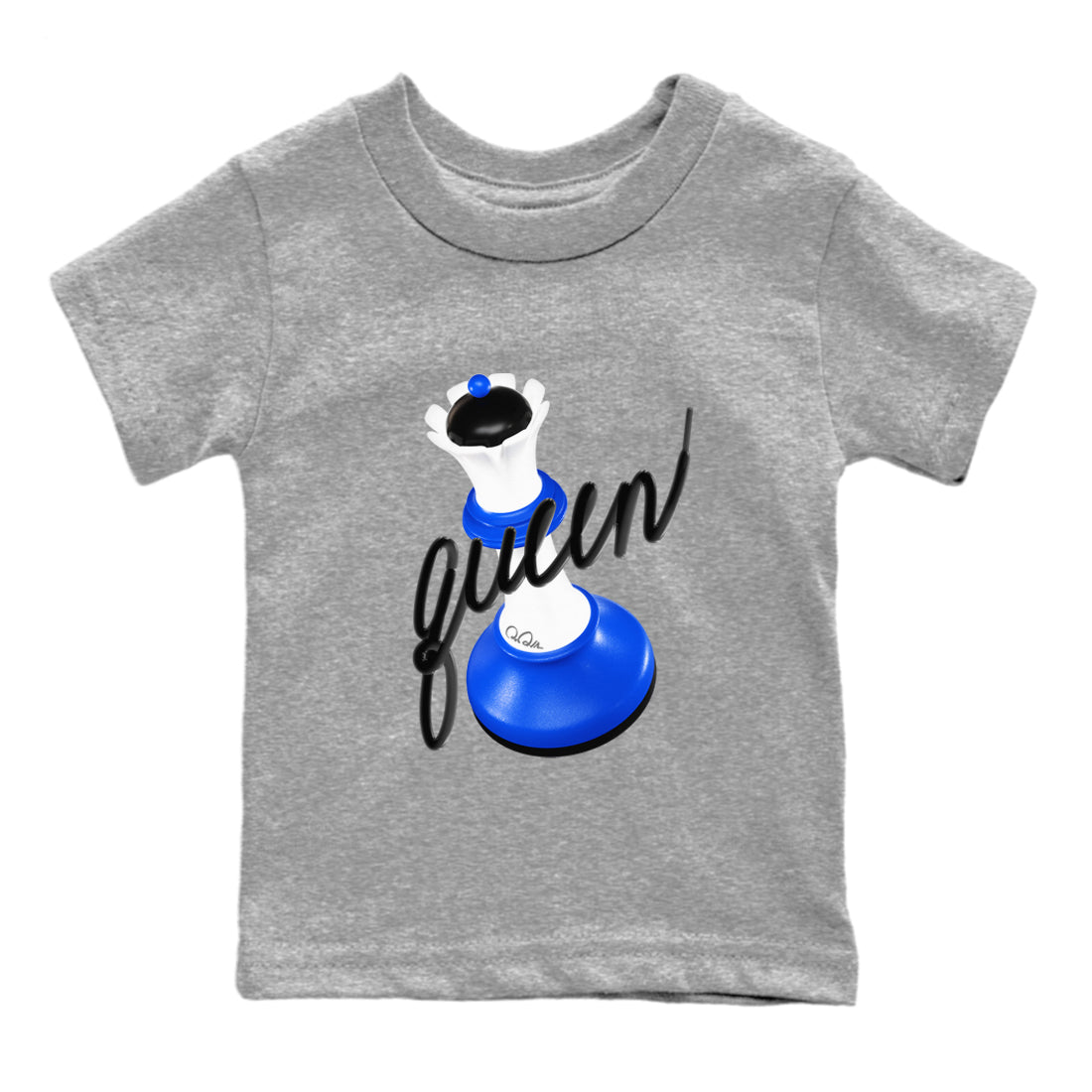 3D Queen snkmatch Tees Kids - Air Jordan 1 Game Royal