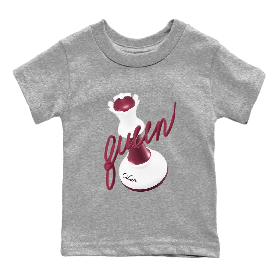 3D Queen snkmatch Tee Kids - Air Jordan 1 Metallic Burgundy