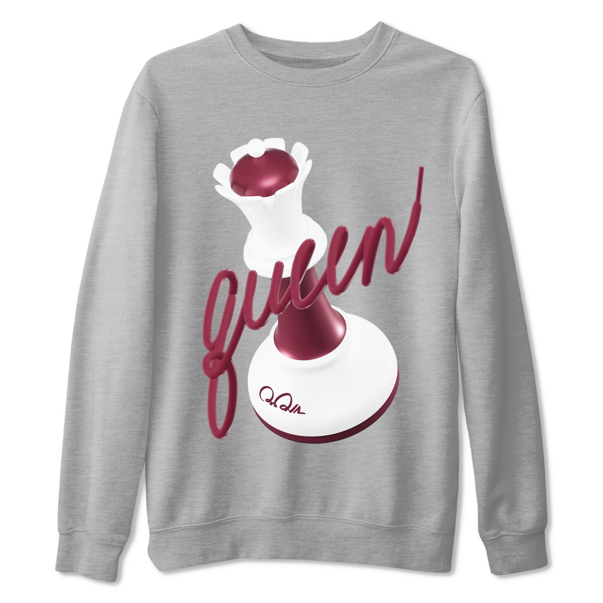 3D Queen snkmatch Tee - Air Jordan 1 Metallic Burgundy