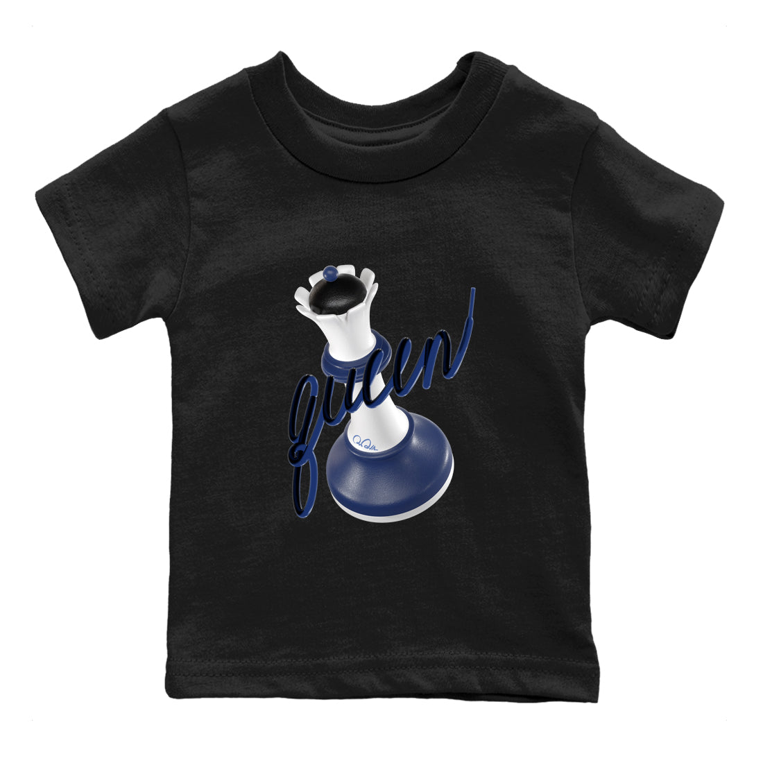 3D Queen snkmatch Tees Kids - Air Jordan 1 Midnight Navy