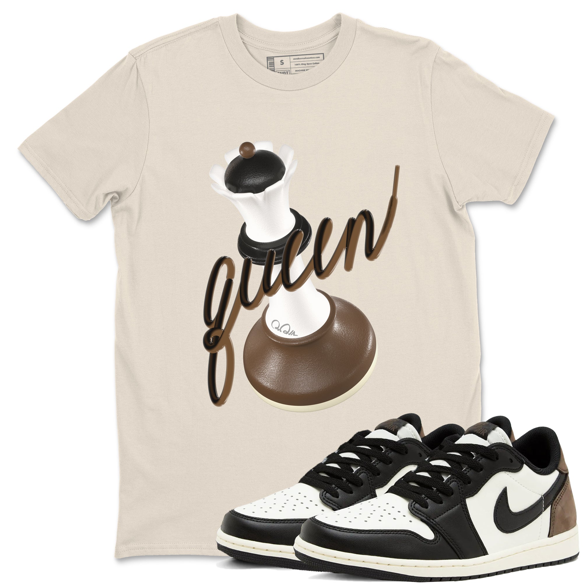 3D Queen snkmatch Tees - Air Jordan 1 Mocha