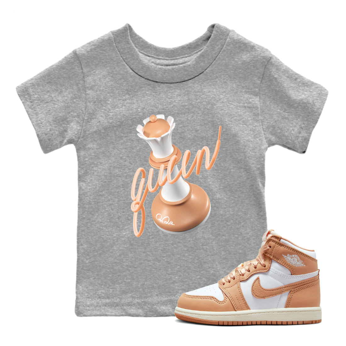 3D Queen snkmatch Tee Kids - Air Jordan 1 Praline