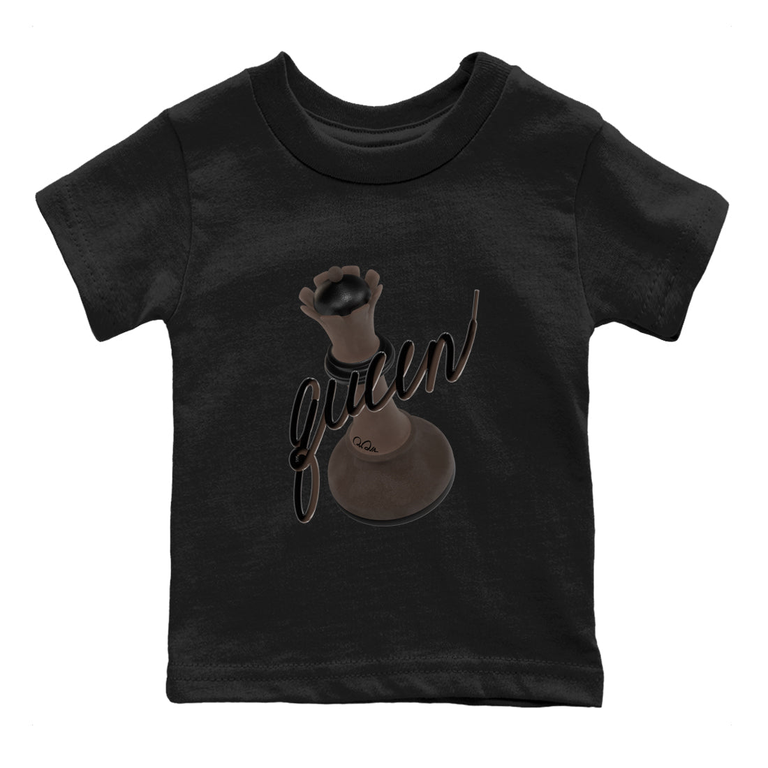 3D Queen snkmatch Tees Kids - Air Jordan 1 Travis Scott Velvet Brown