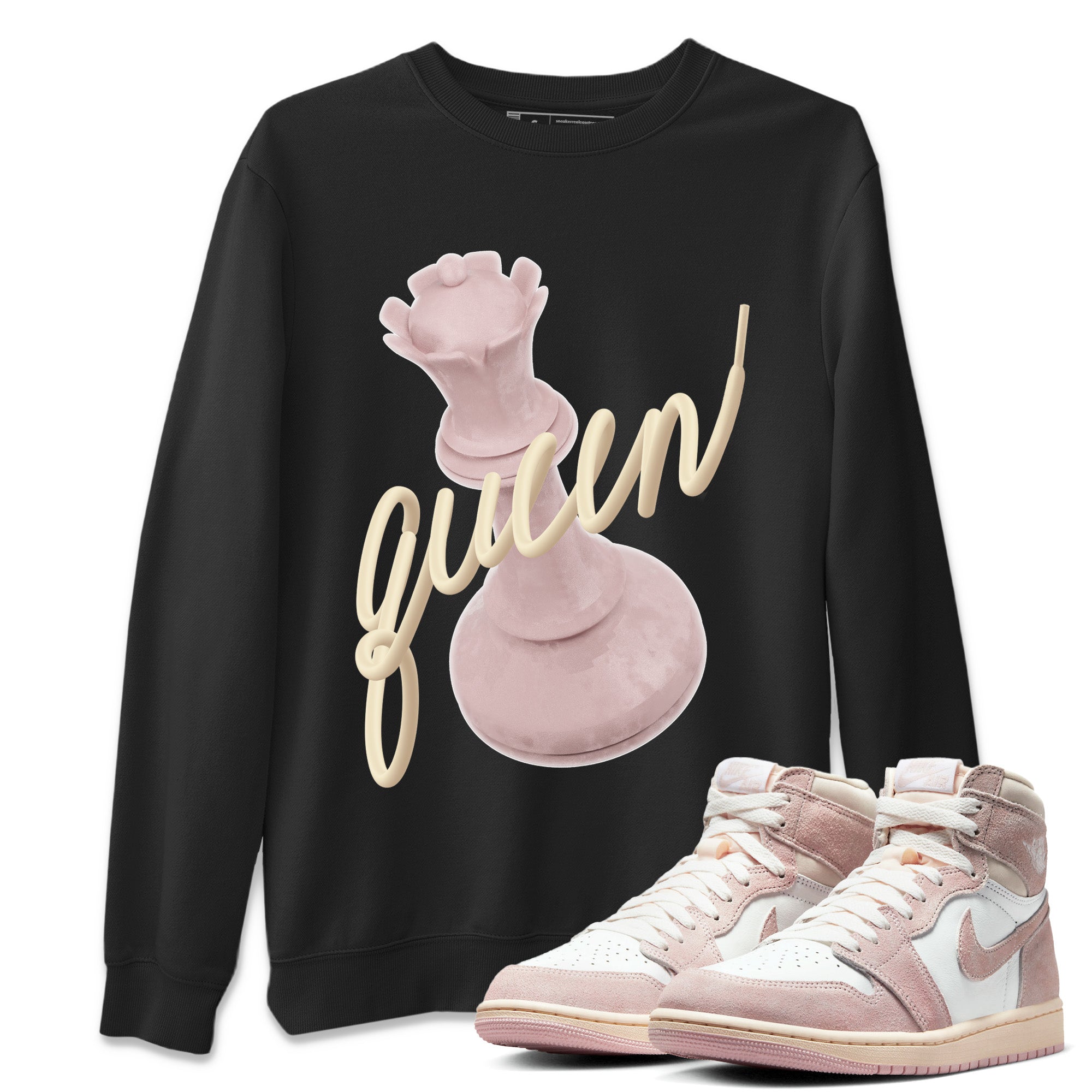 3D Queen Unisex Tops - Air Jordan 1 Washed Pink