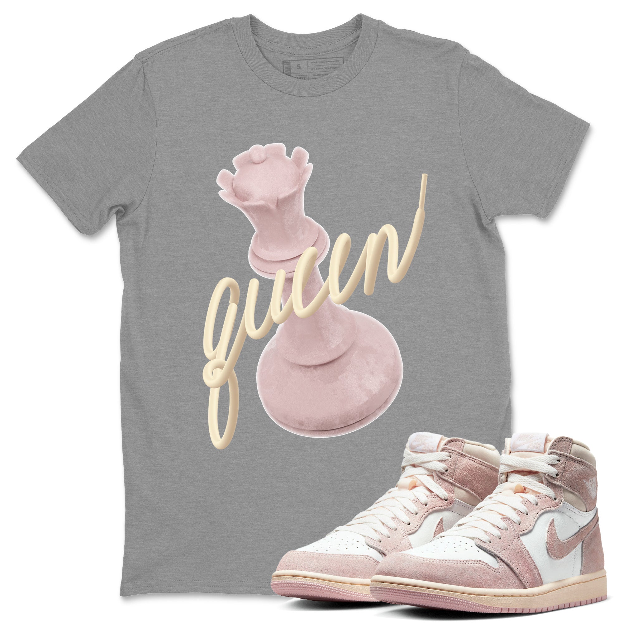3D Queen Unisex Tops - Air Jordan 1 Washed Pink