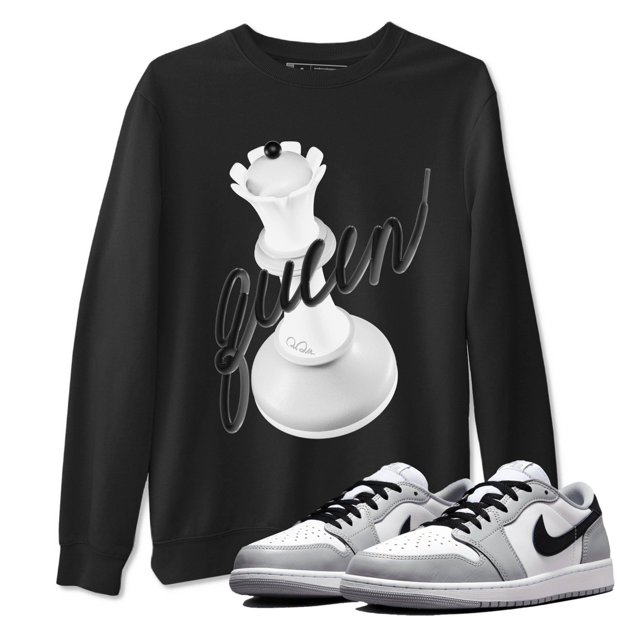 3D Queen snkmatch Tees - Air Jordan 1 Wolf Grey