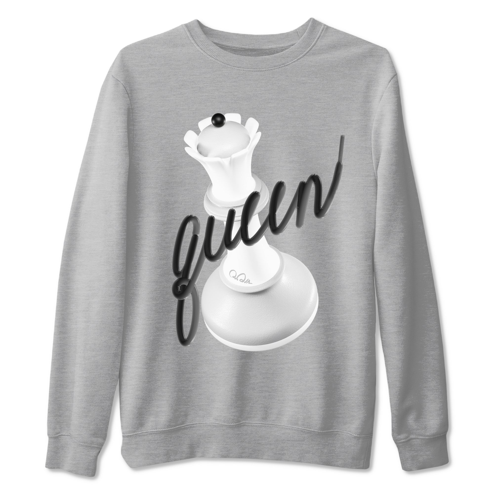 3D Queen snkmatch Tees - Air Jordan 1 Wolf Grey