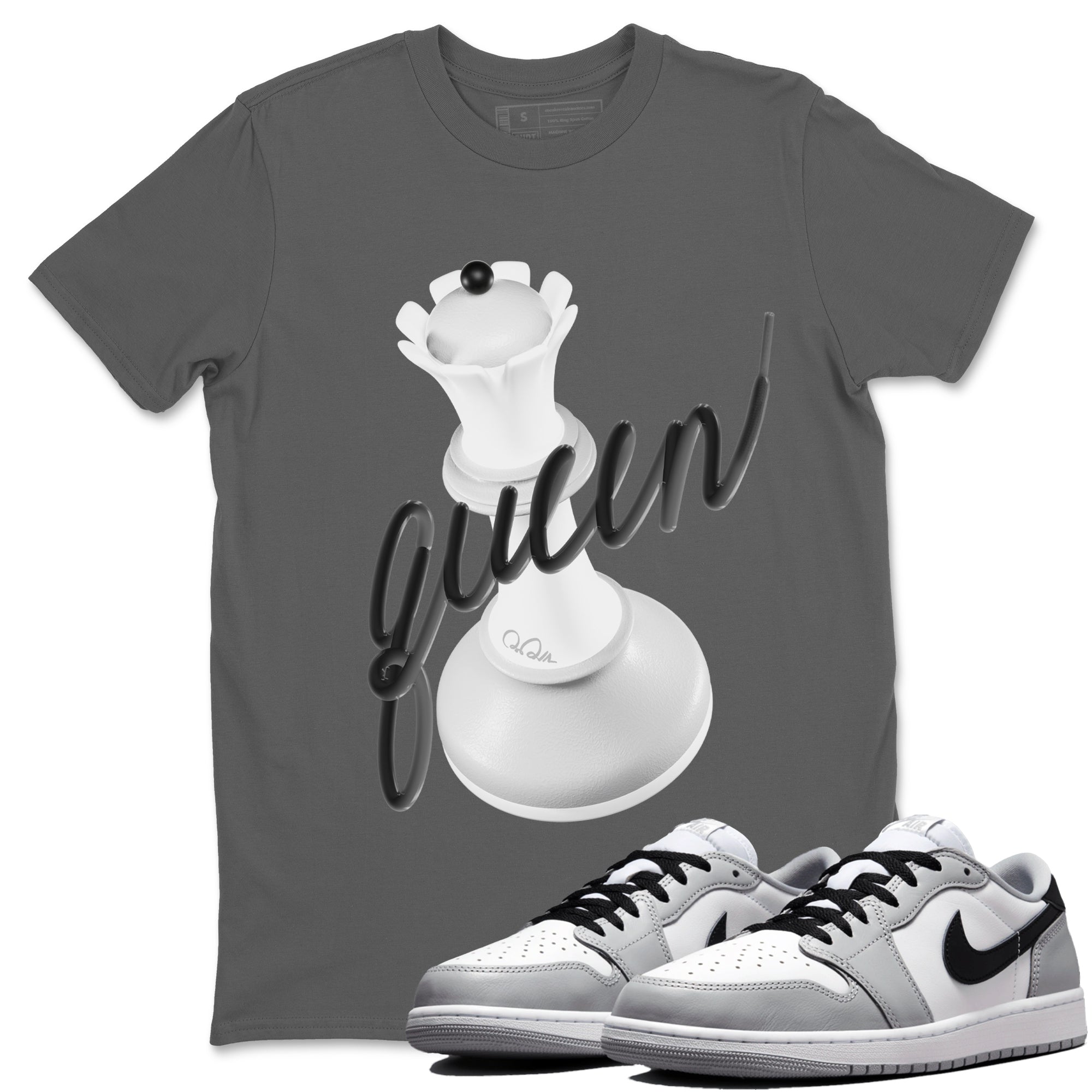 3D Queen snkmatch Tees - Air Jordan 1 Wolf Grey