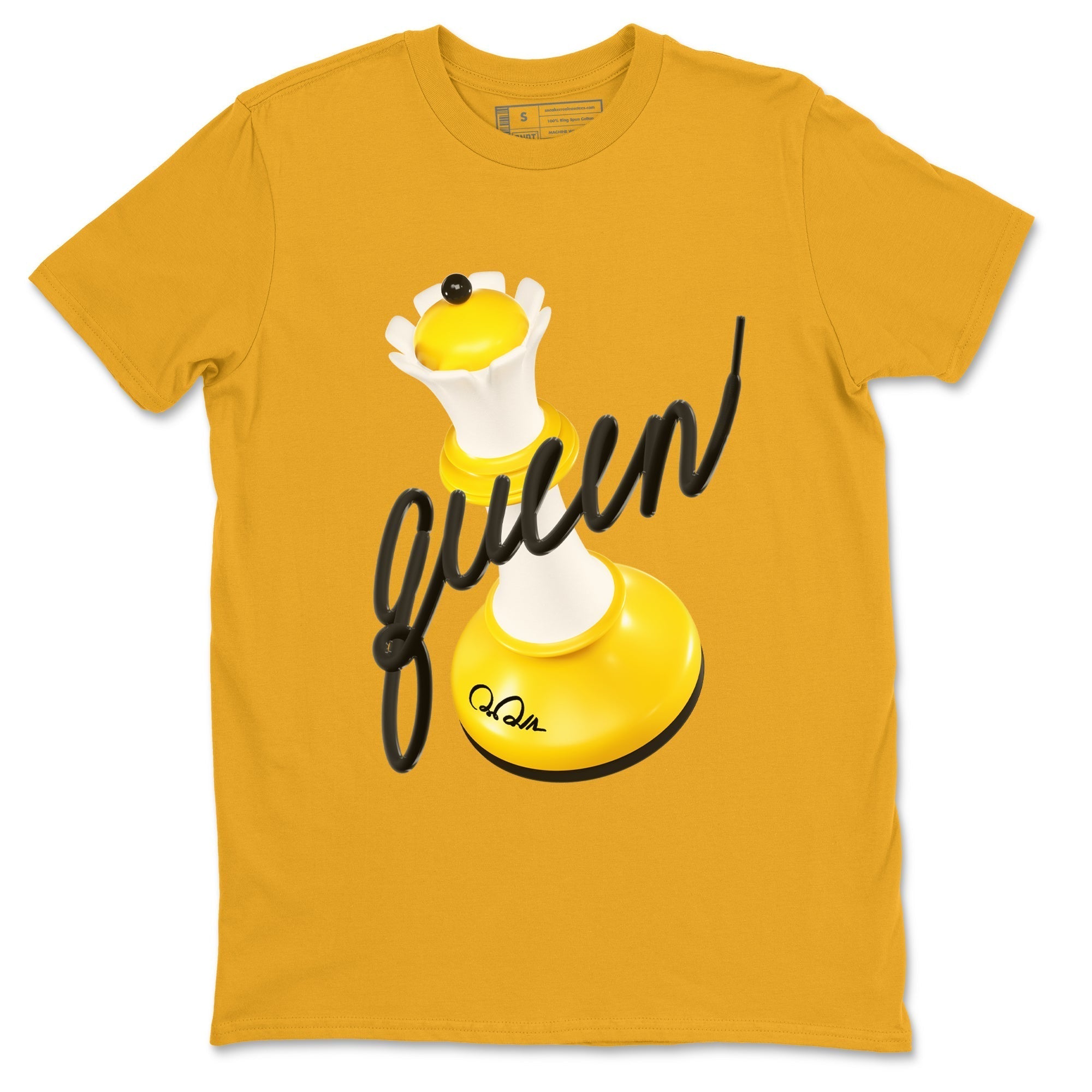 3D Queen snkmatch Tees - Air Jordan 1 Yellow Ochre