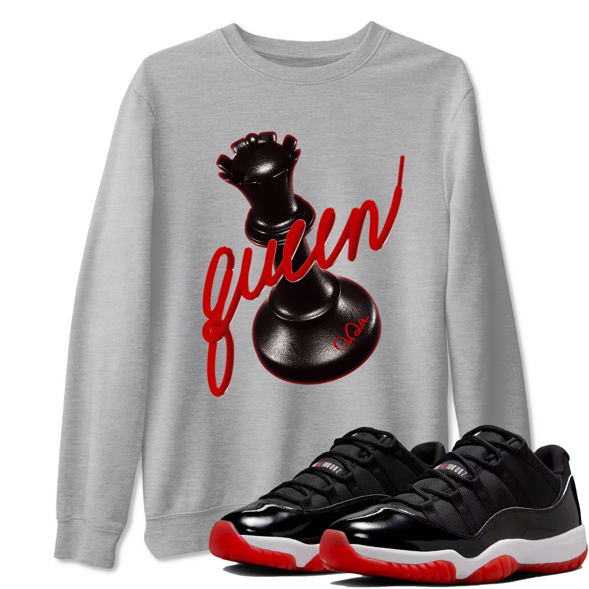 3d Queen snkmatch Tees - Air Jordan 11 Bred
