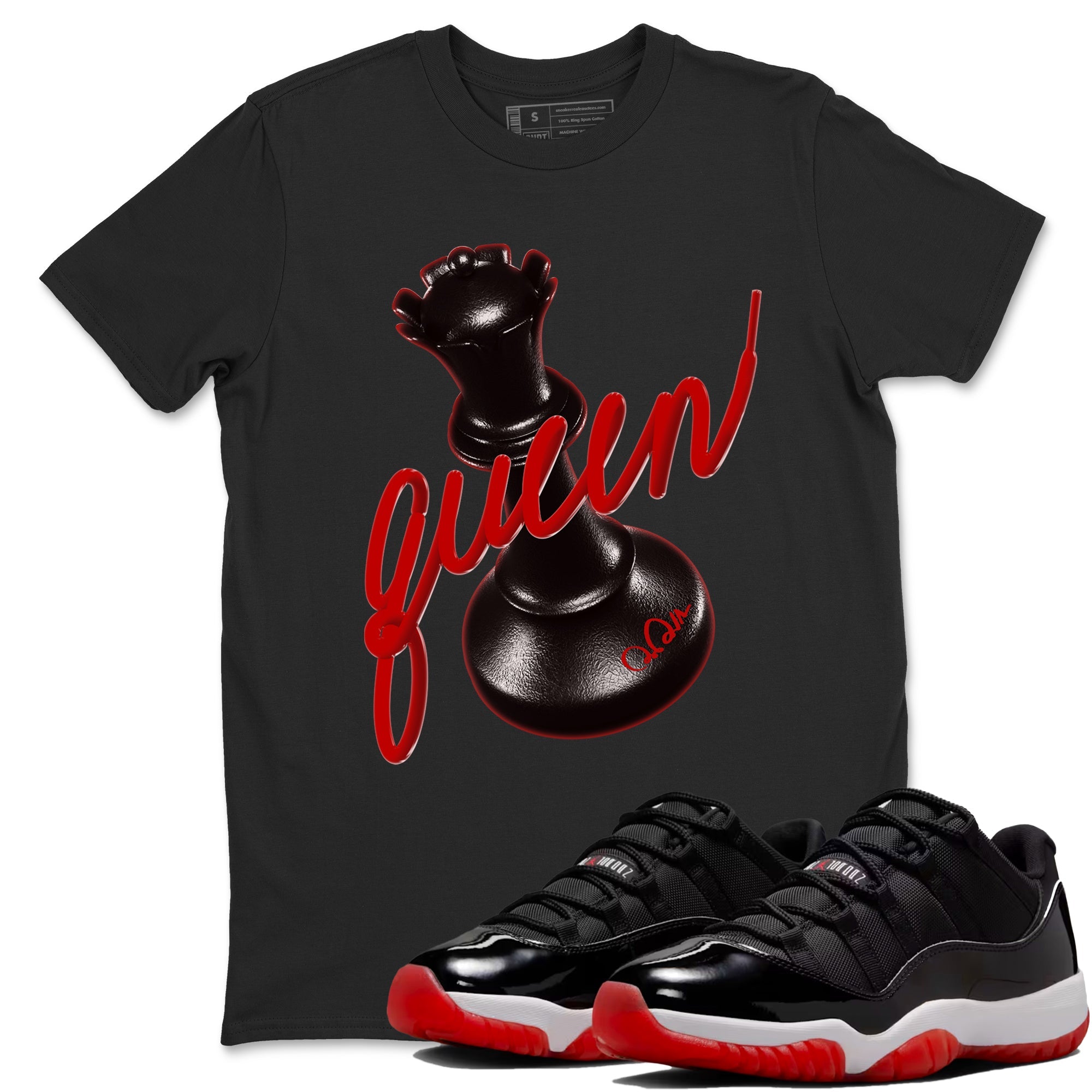 3d Queen snkmatch Tees - Air Jordan 11 Bred