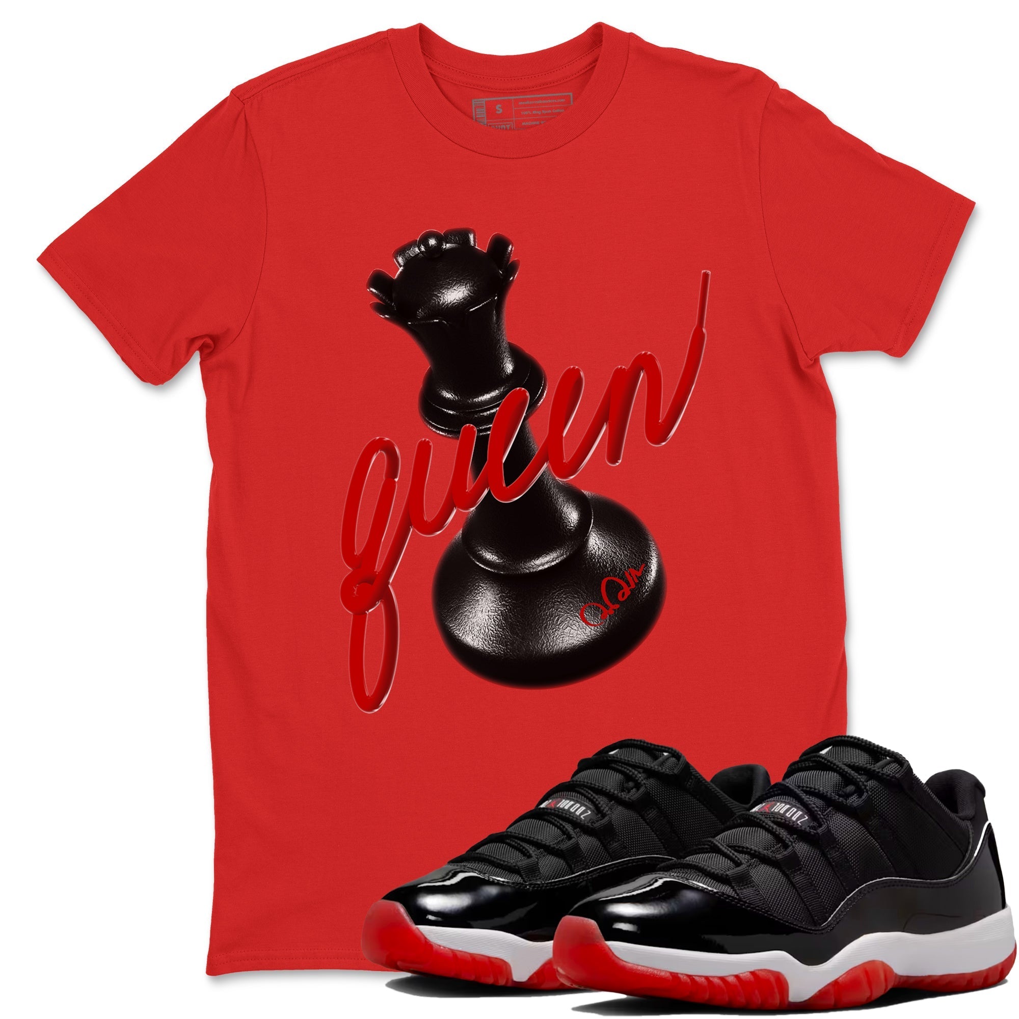 3d Queen snkmatch Tees - Air Jordan 11 Bred