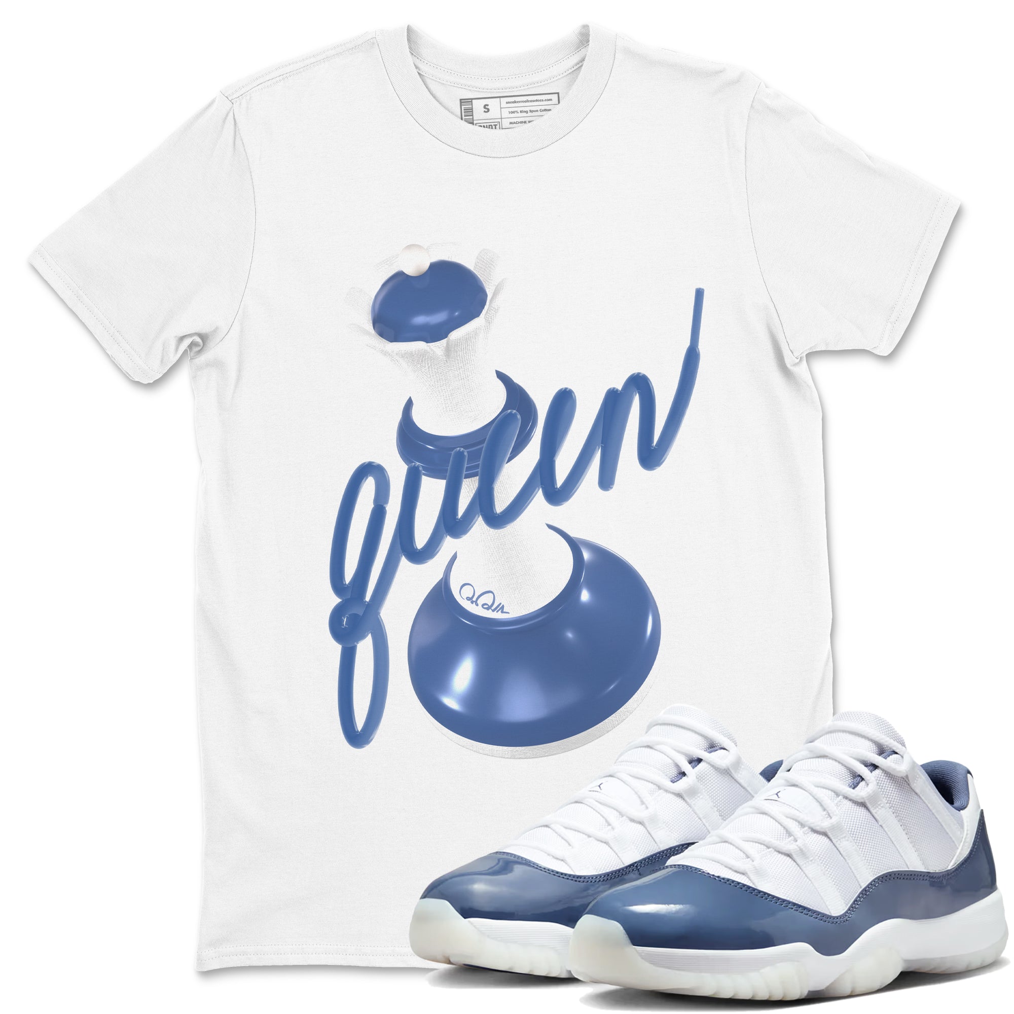 3D Queen snkmatch Tees - Air Jordan 11 Diffused Blue